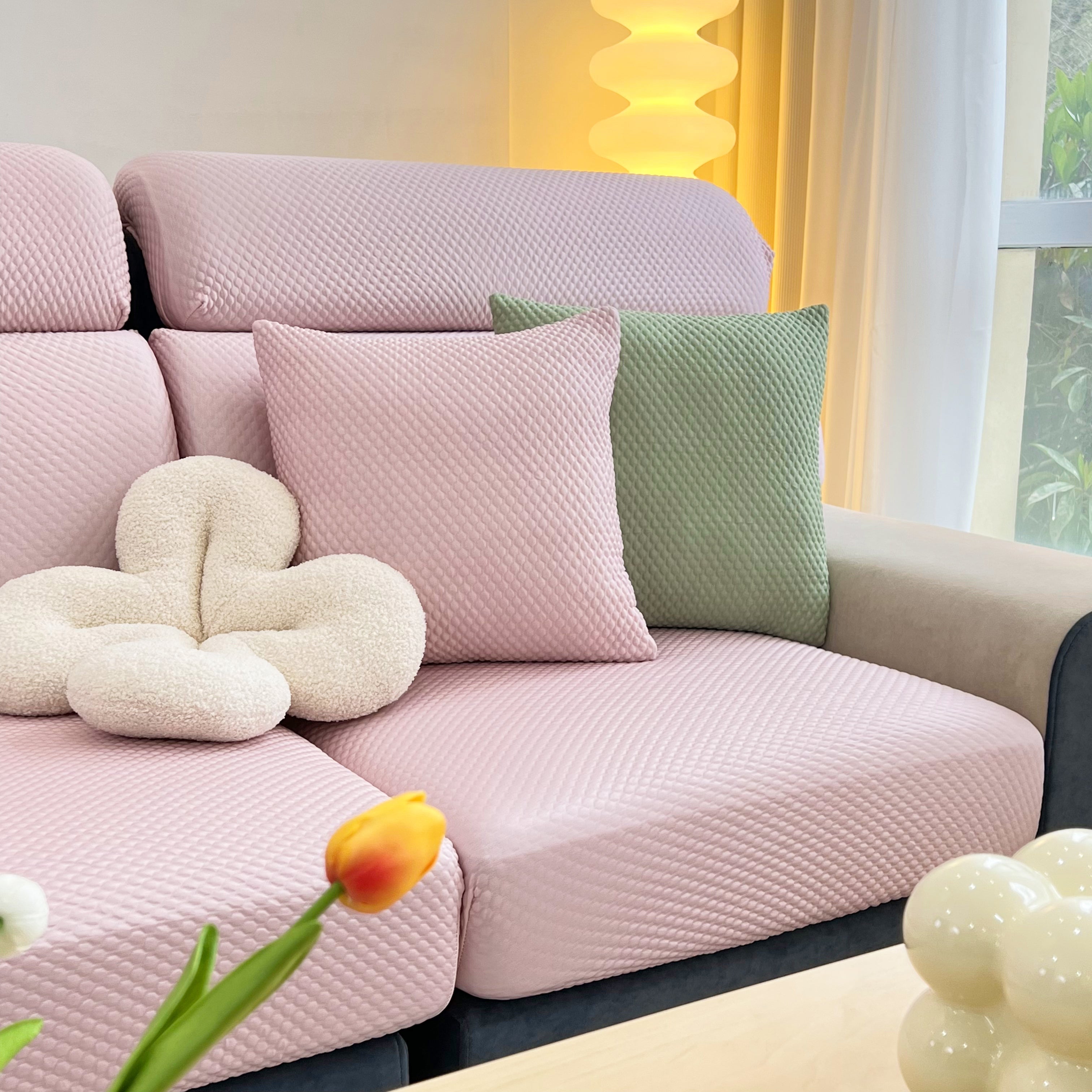 Cooling Stretch Sofa Seat Cushion Covers, Slip Covers For Cushions, Universal Couch Cushion Protector