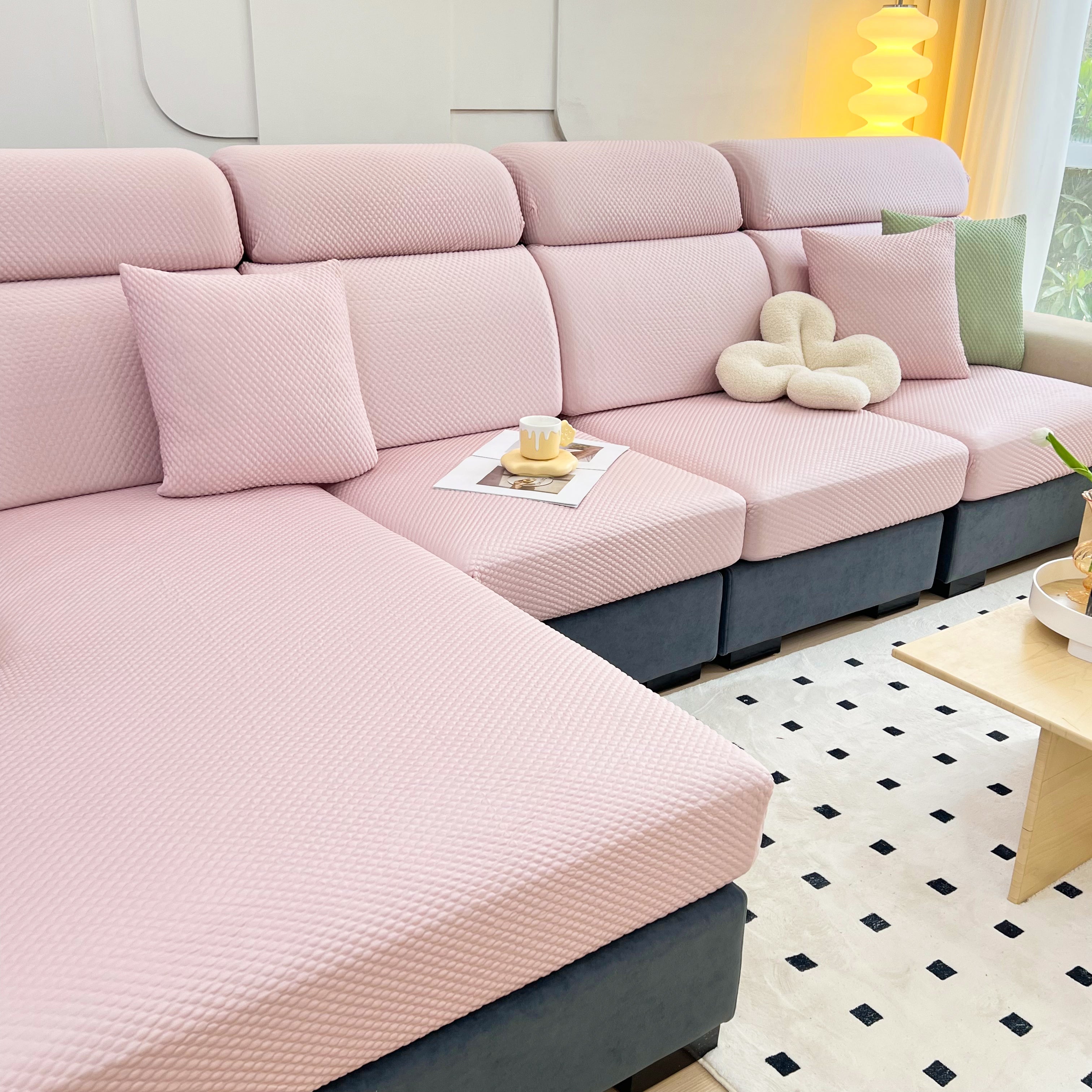 Cooling Stretch Sofa Seat Cushion Covers, Slip Covers For Cushions, Universal Couch Cushion Protector