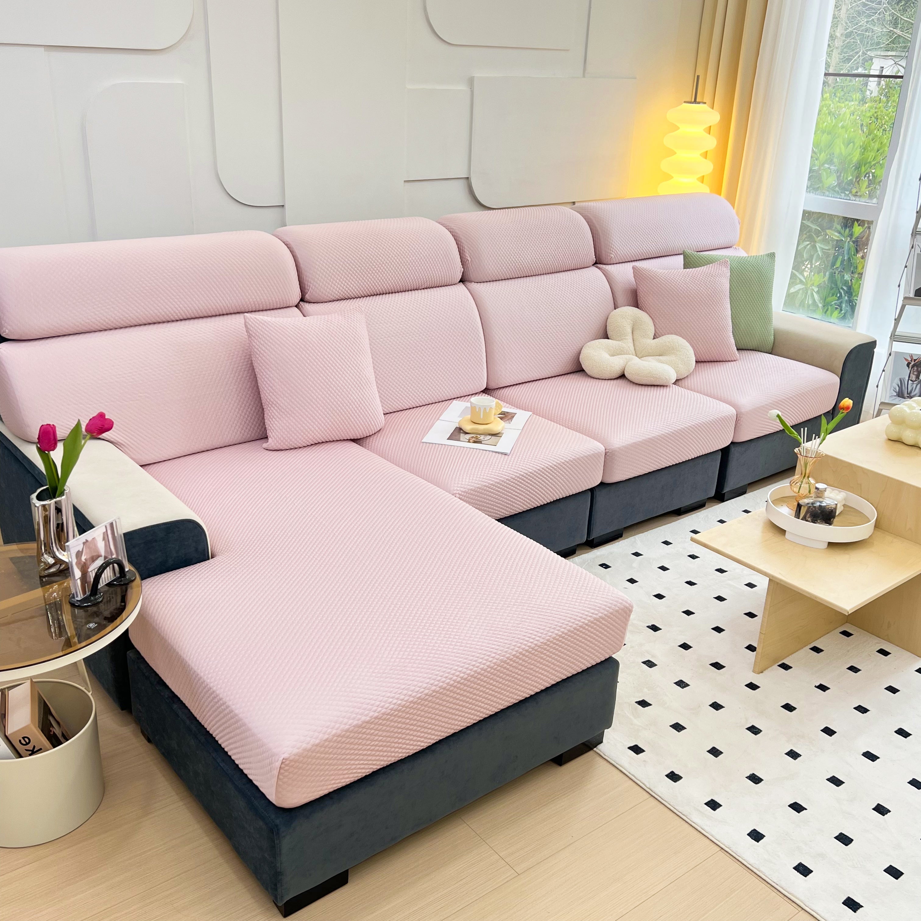 Cooling Stretch Sofa Seat Cushion Covers, Slip Covers For Cushions, Universal Couch Cushion Protector