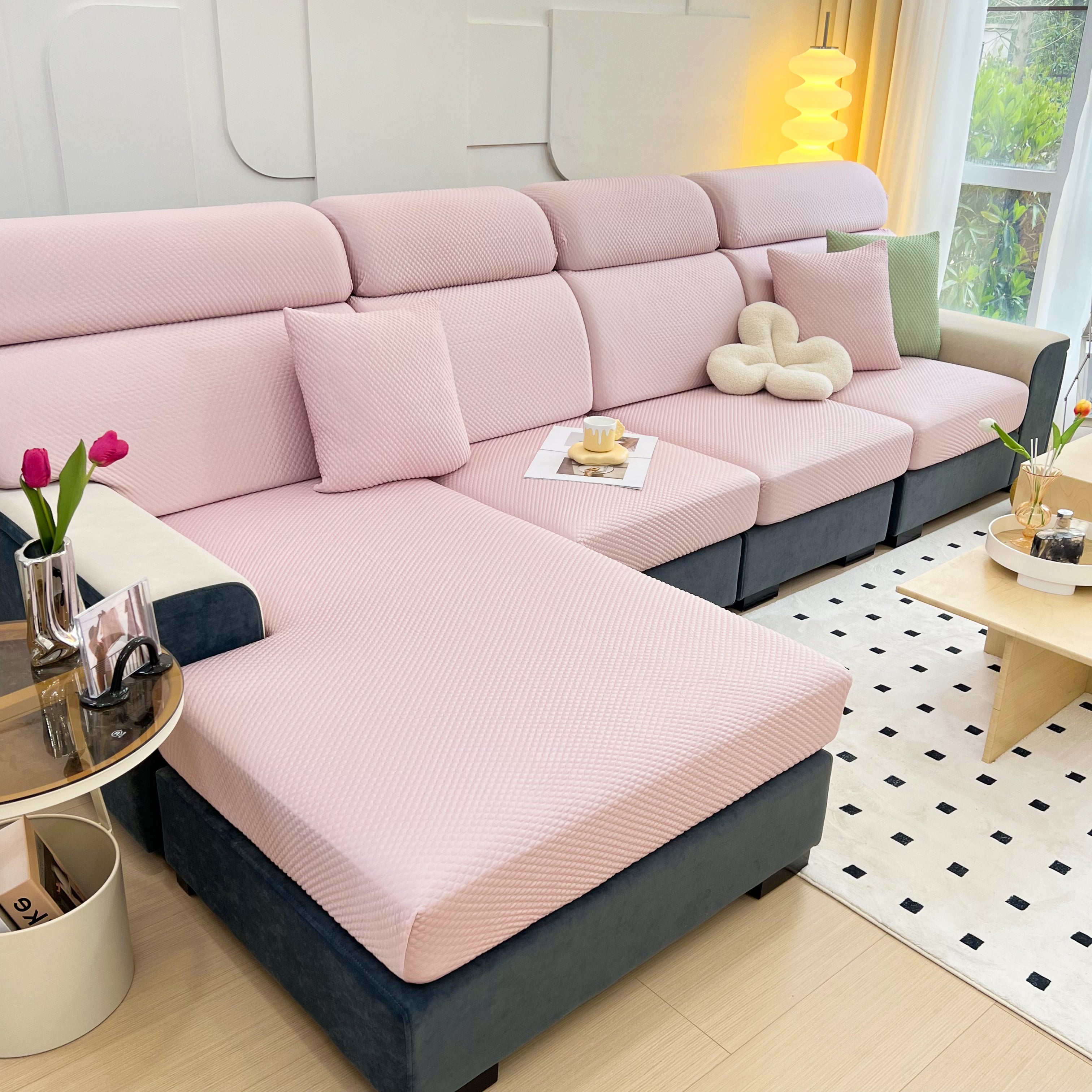 Cooling Stretch Sofa Seat Cushion Covers, Slip Covers For Cushions, Universal Couch Cushion Protector