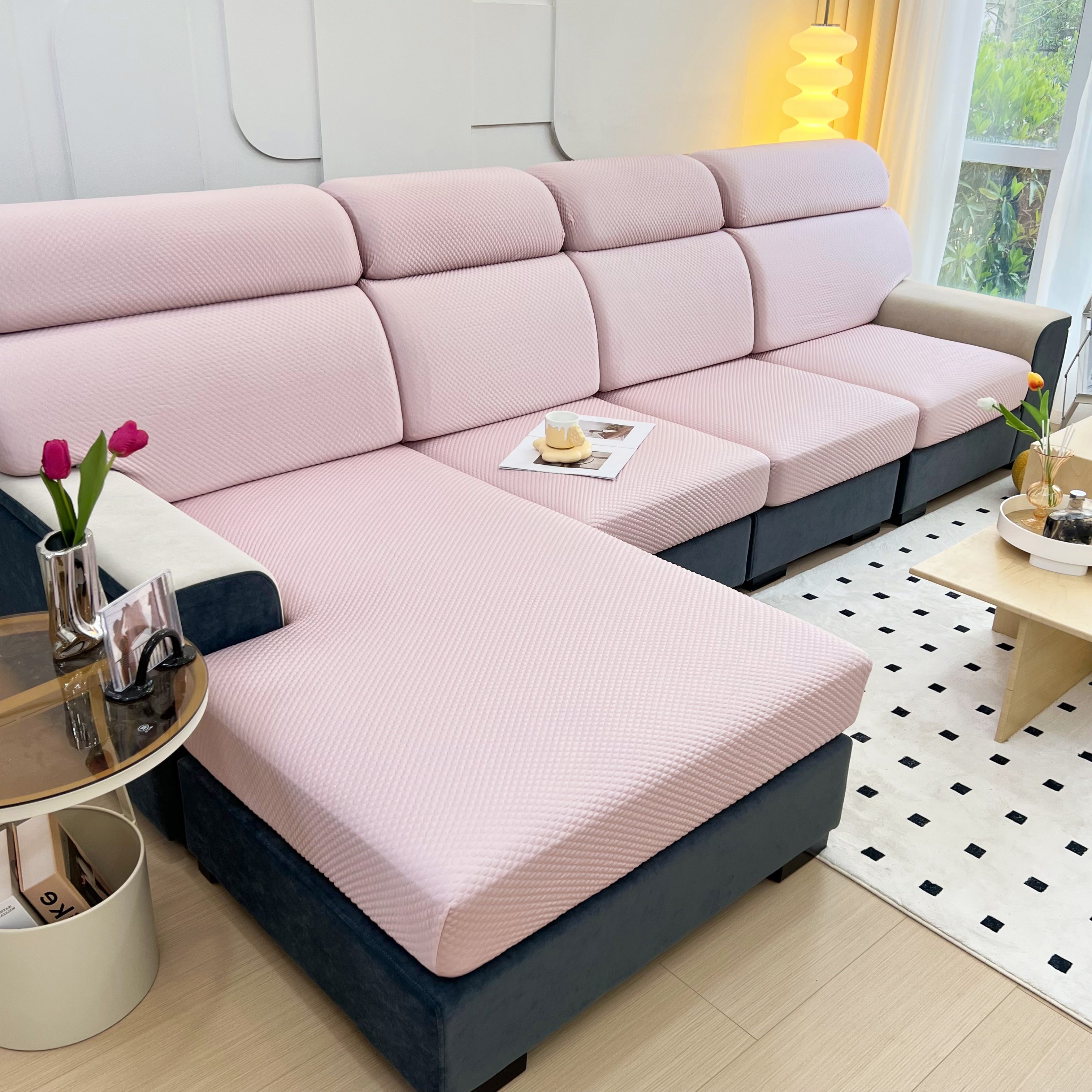 Cooling Stretch Sofa Seat Cushion Covers, Slip Covers For Cushions, Universal Couch Cushion Protector