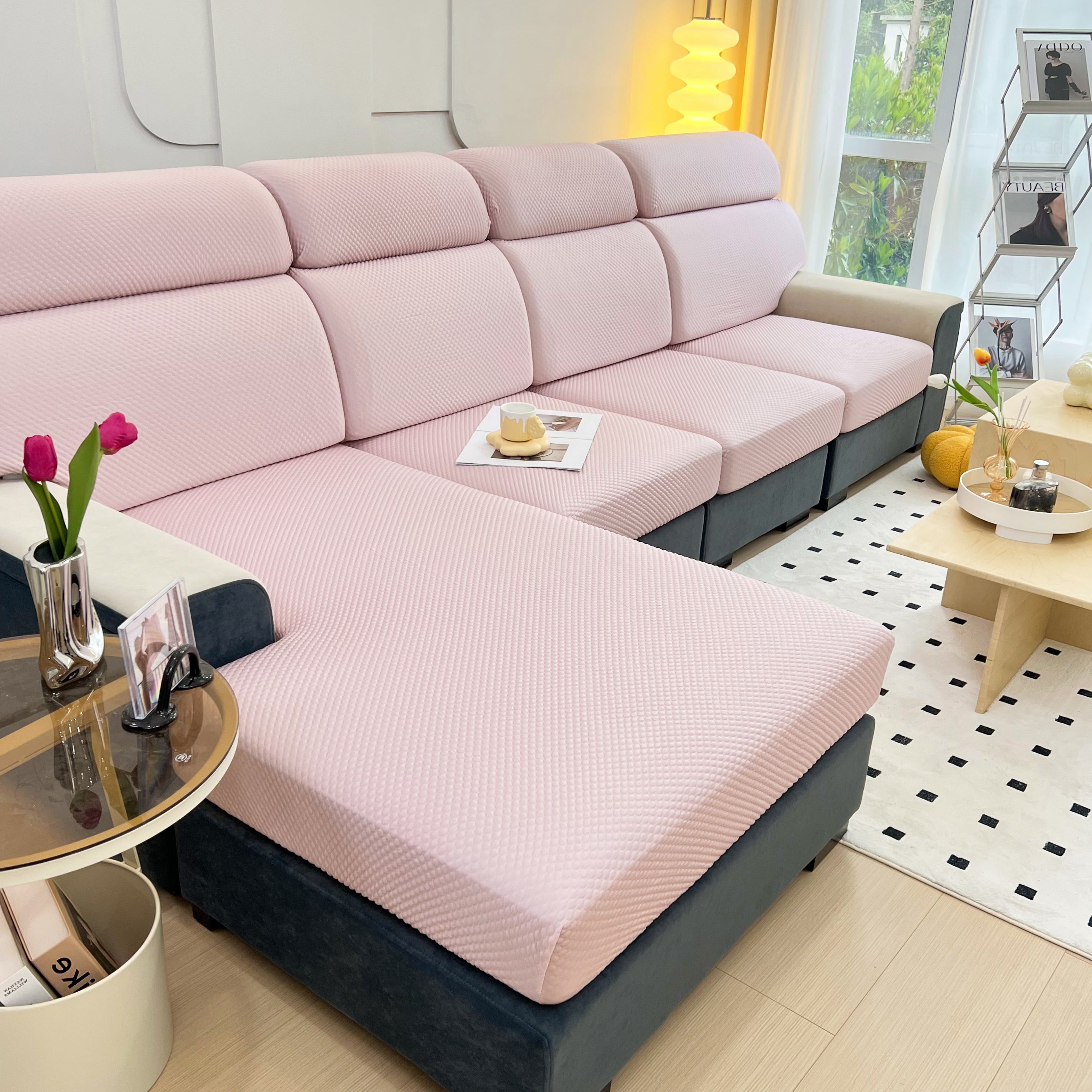 Cooling Stretch Sofa Seat Cushion Covers, Slip Covers For Cushions, Universal Couch Cushion Protector