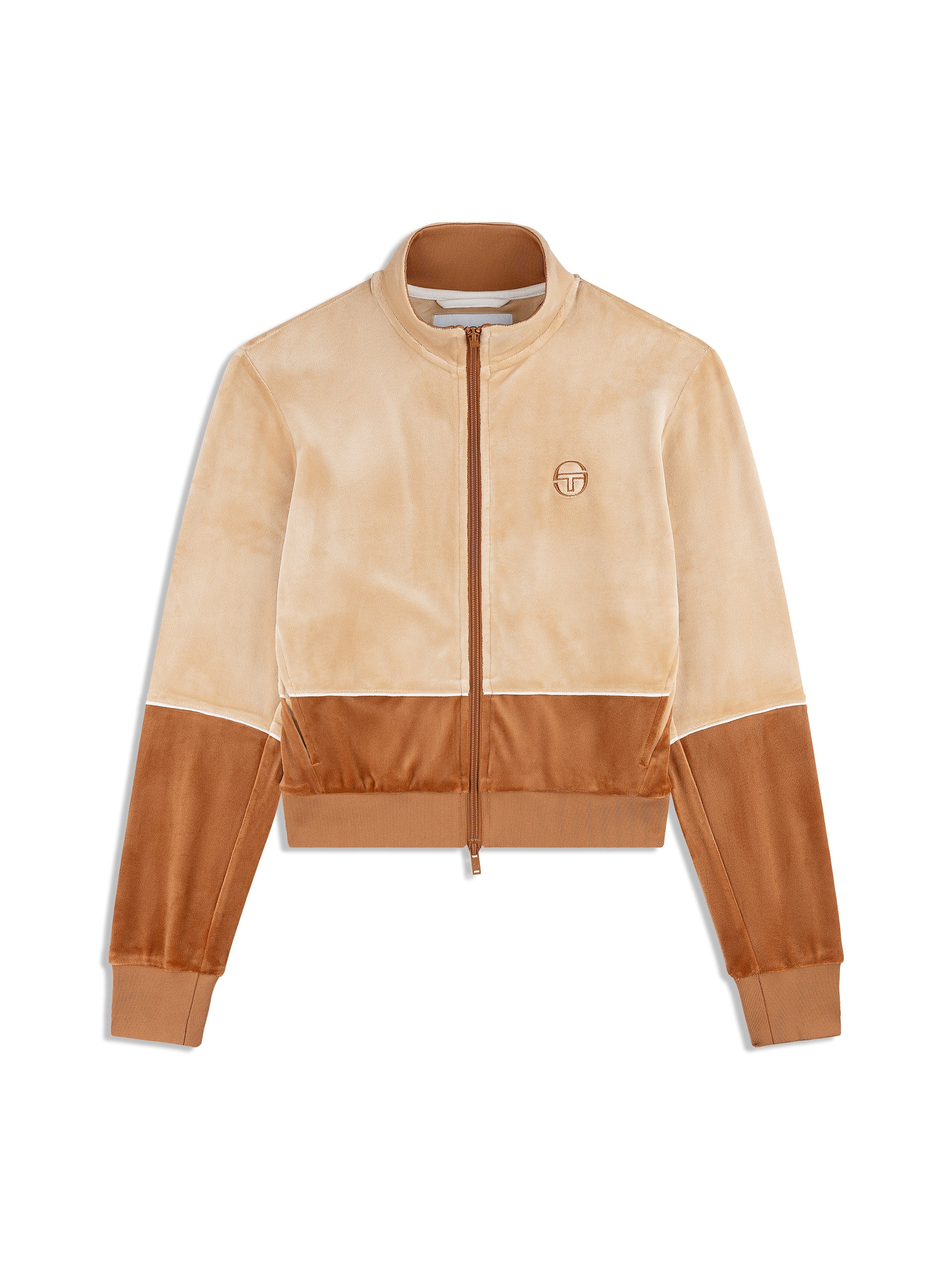 Lina Velour Track Jacket- Candied Ginger