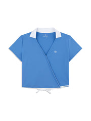 Agata Wrap Polo- Ultramarine