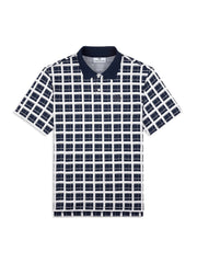 Damarindo Check Polo- Maritime Blue