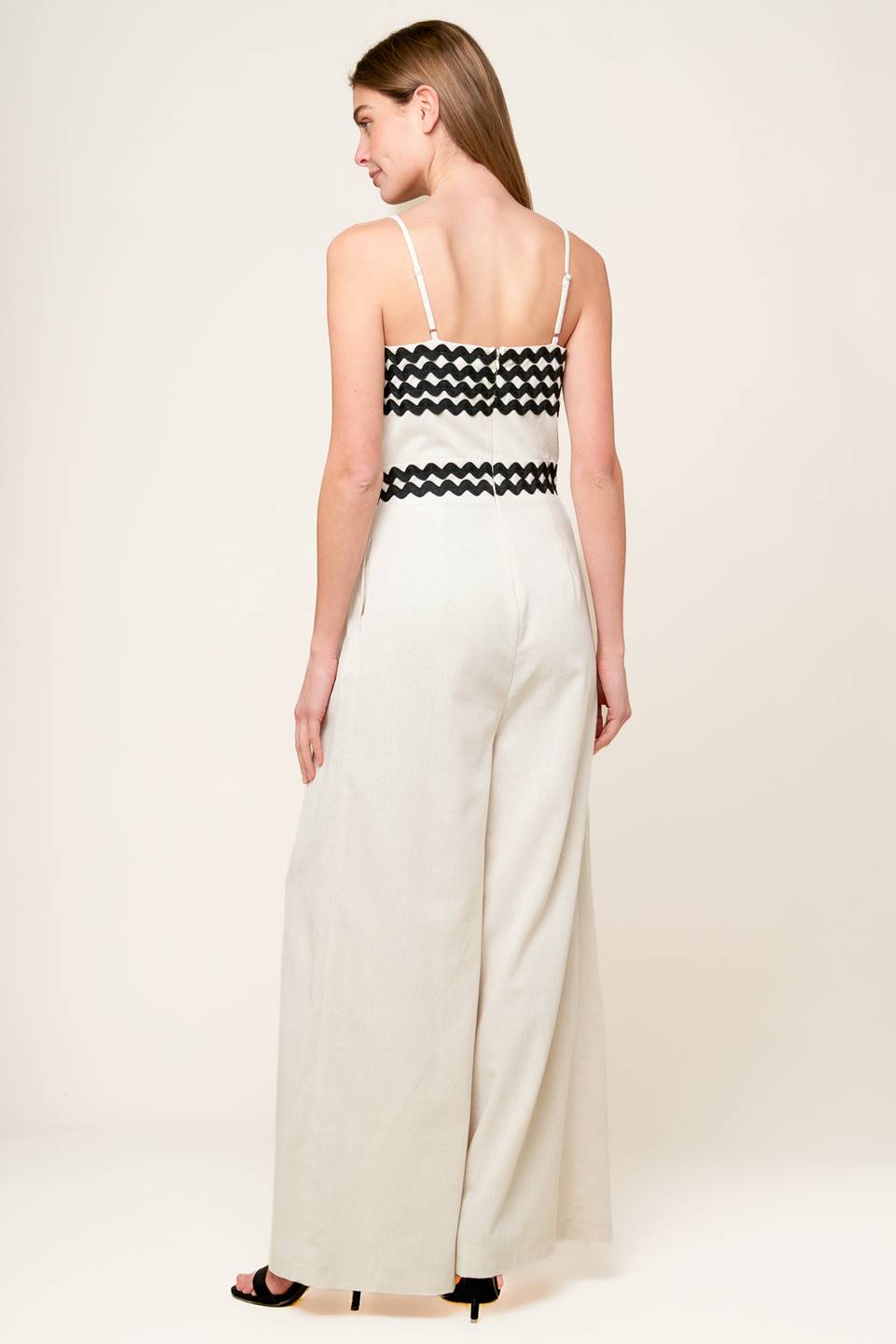 Meet At The Pier Cream Woven Jumpsuit