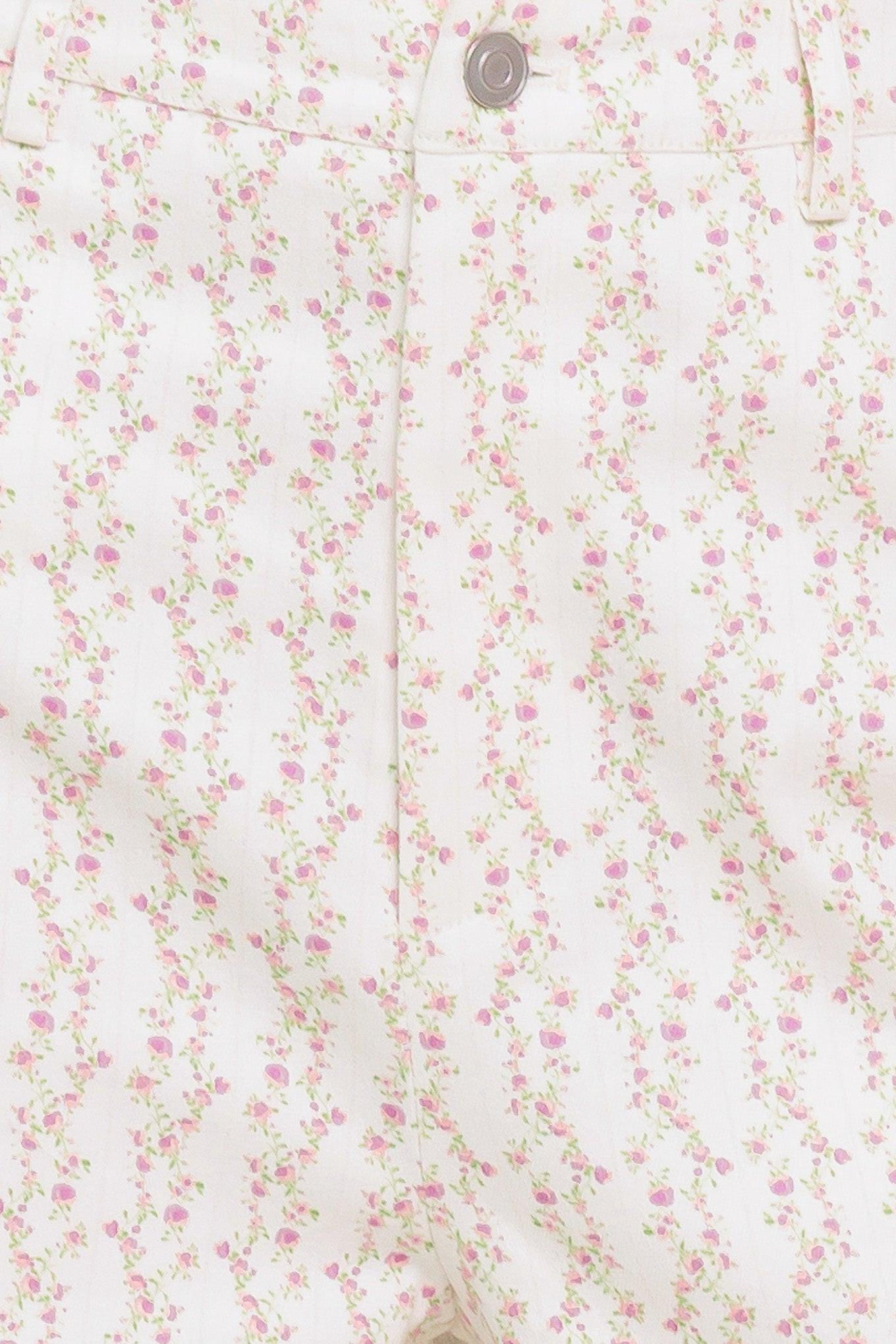 Citrus Flow Ivory Woven Pants