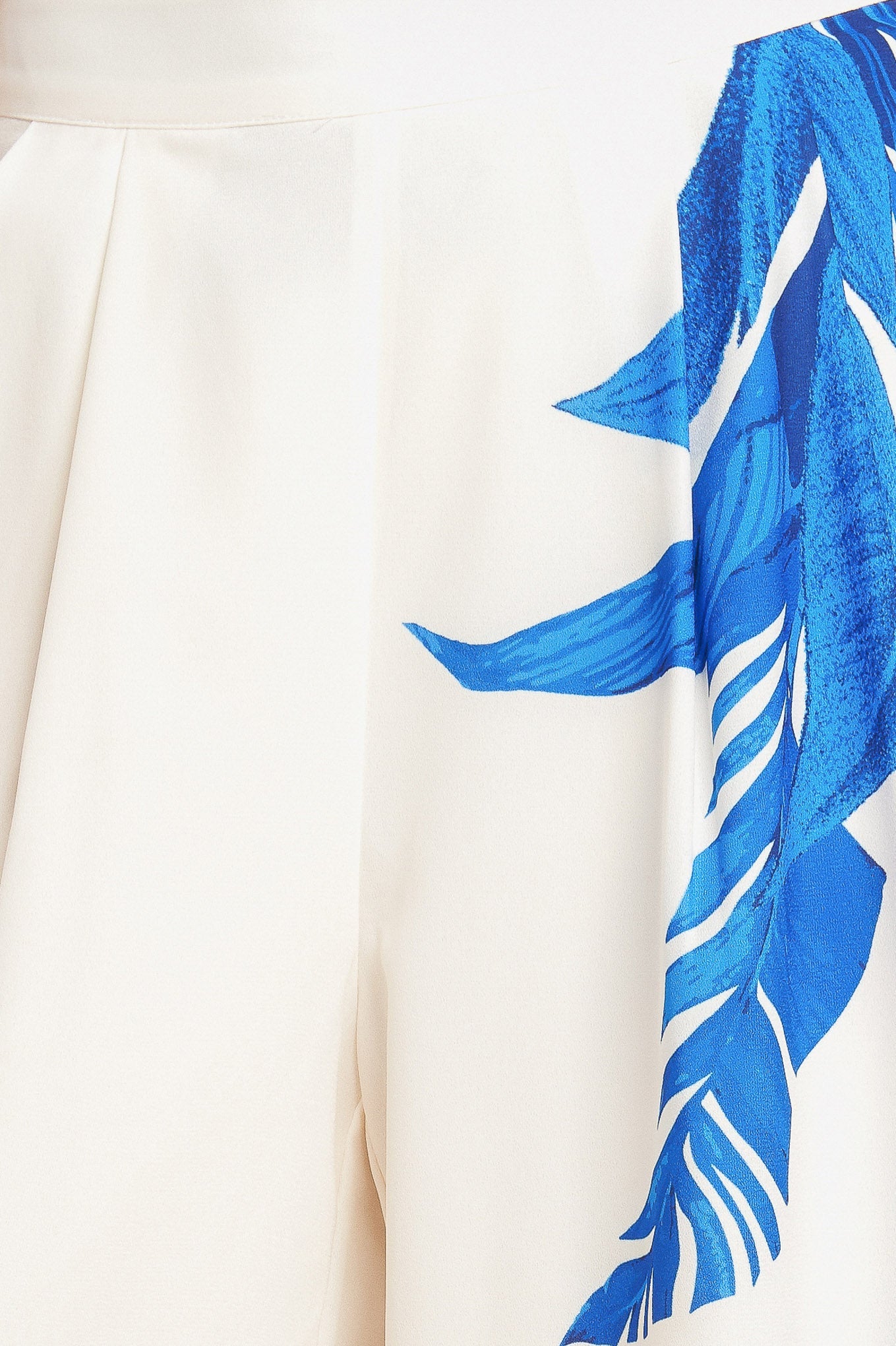 Asymmetrical Botanical Woven Pants