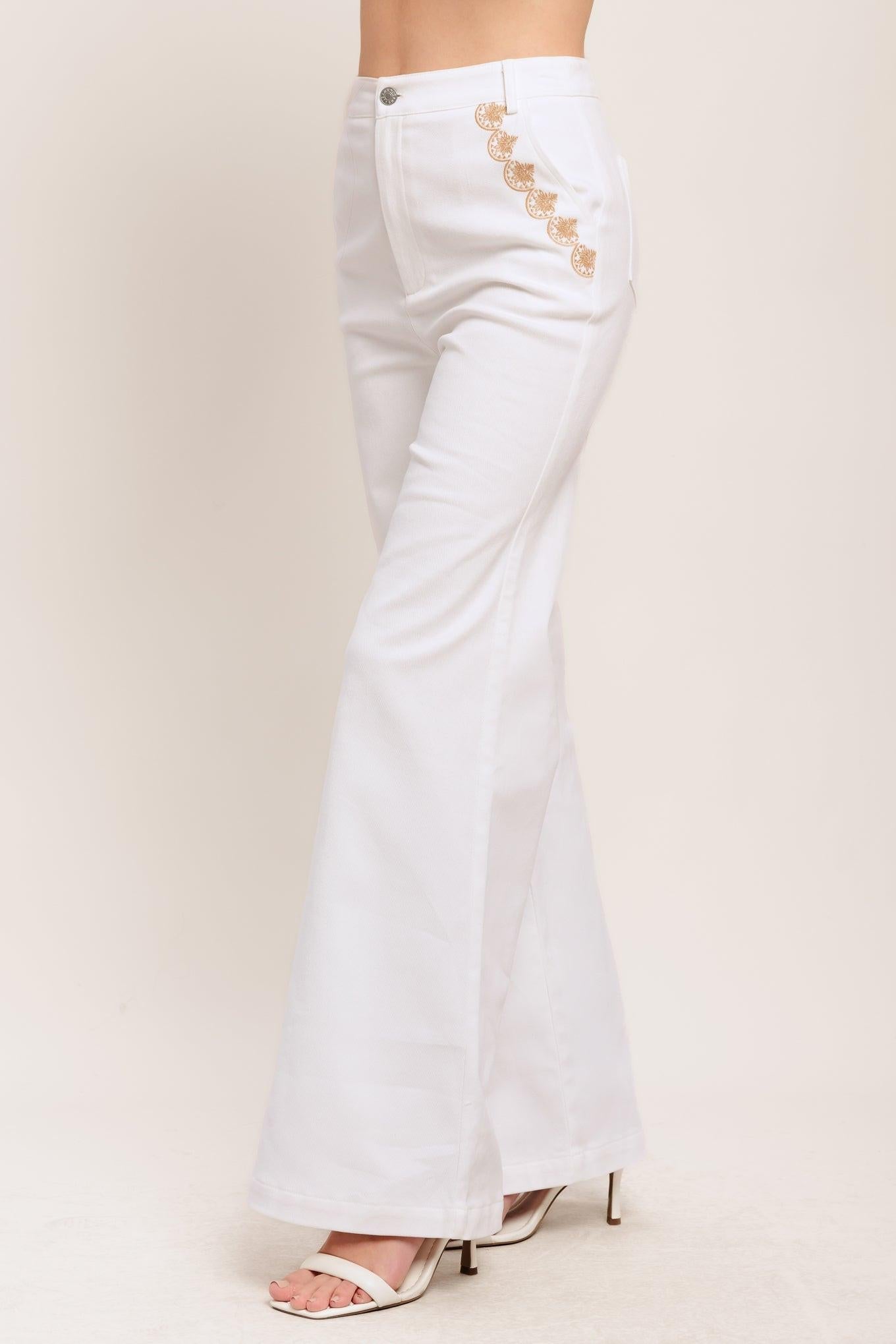 Open Road White Woven Pants