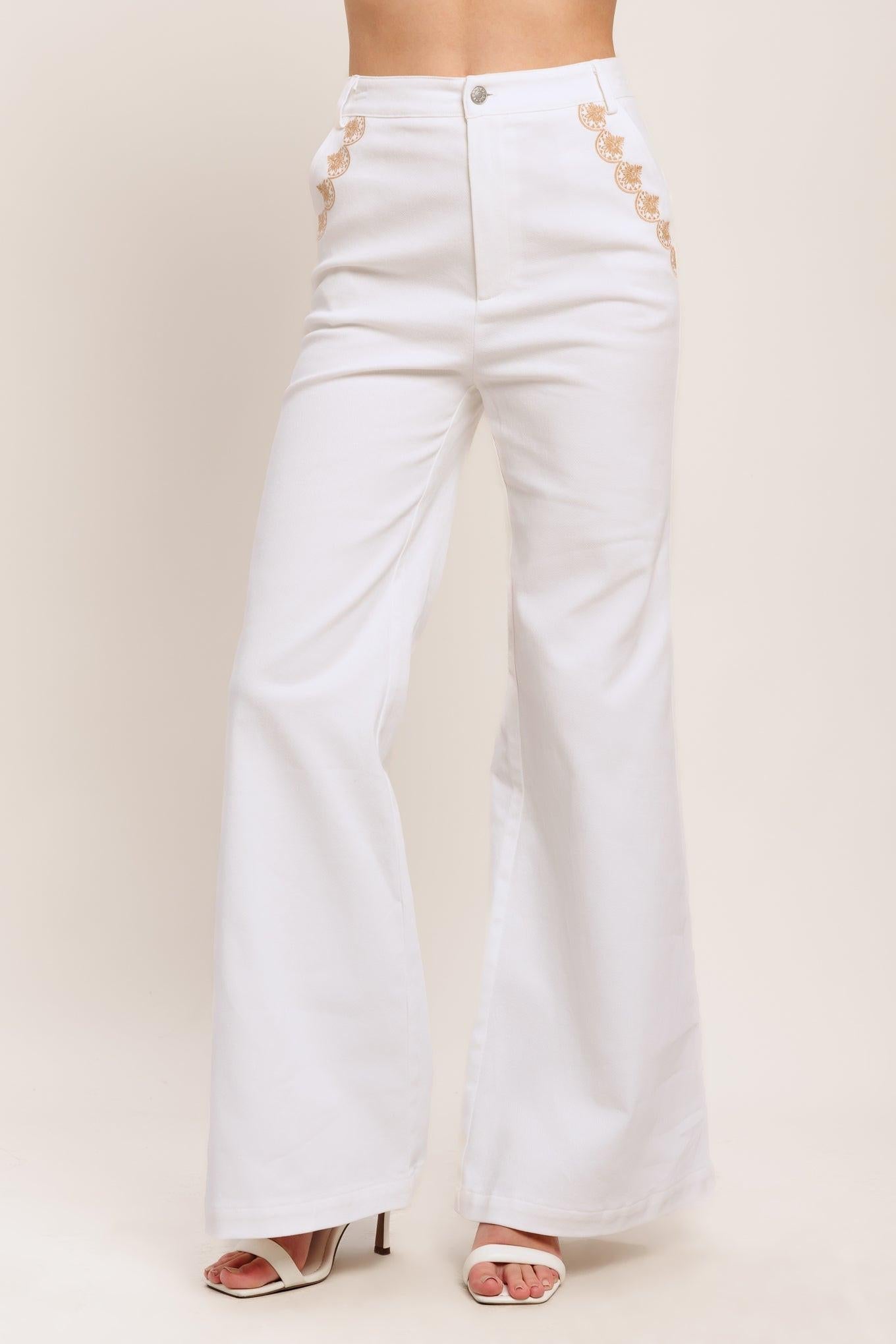 Open Road White Woven Pants