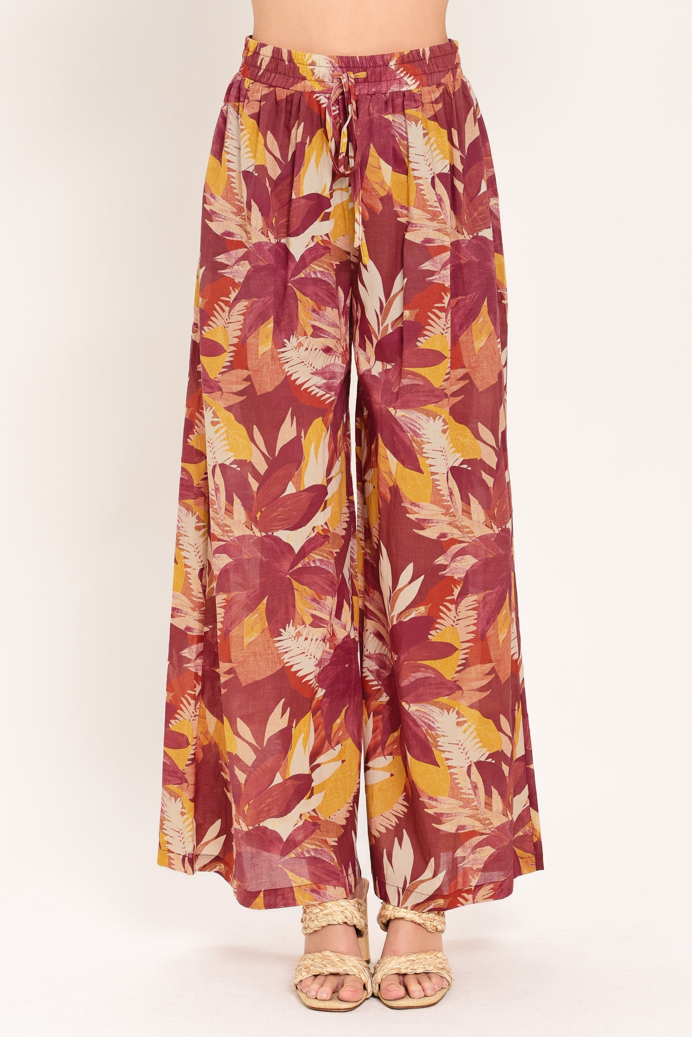 Resort Dream Palazzo Woven Wide Leg Pants