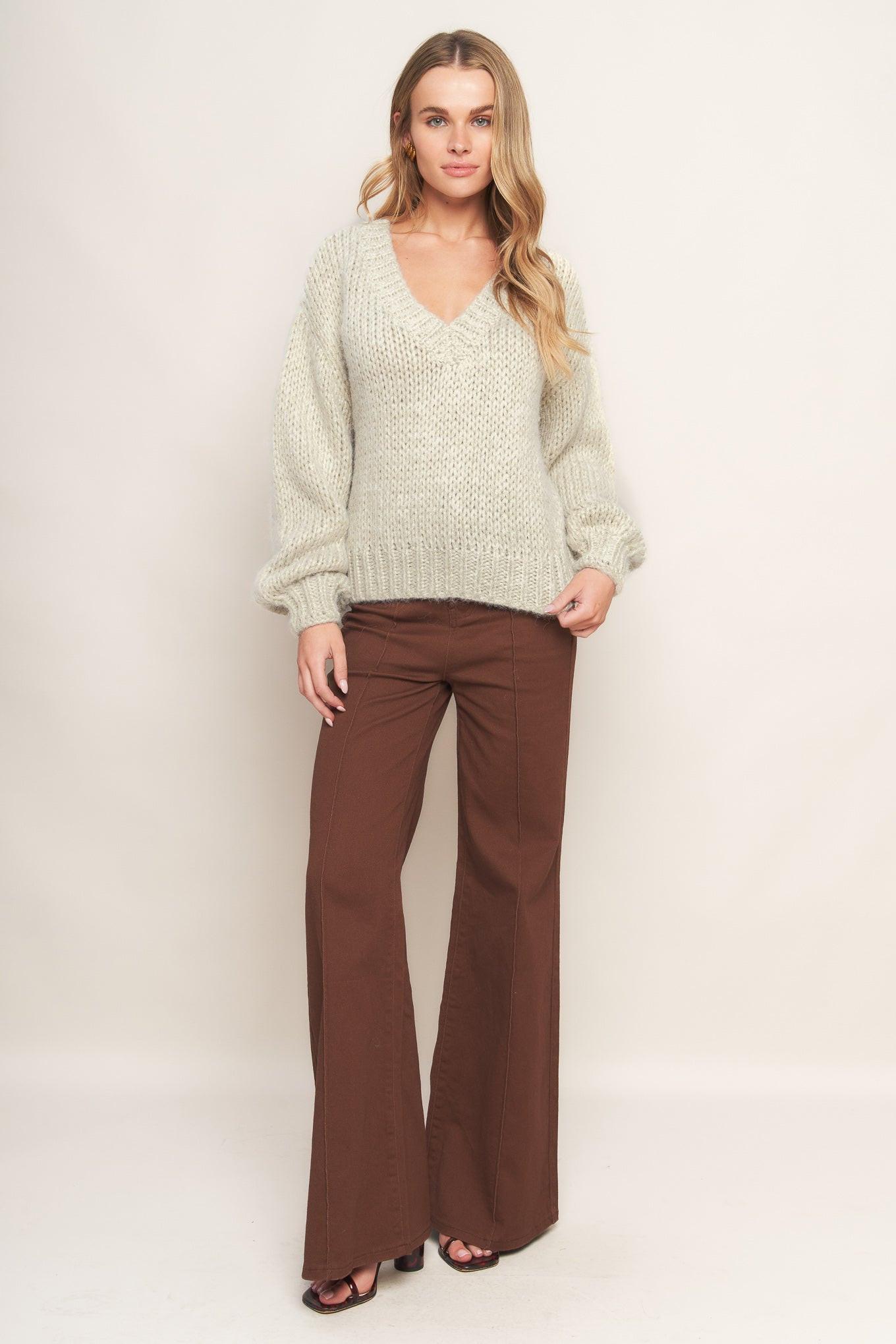 Earthy Touch Sweater Knit Top