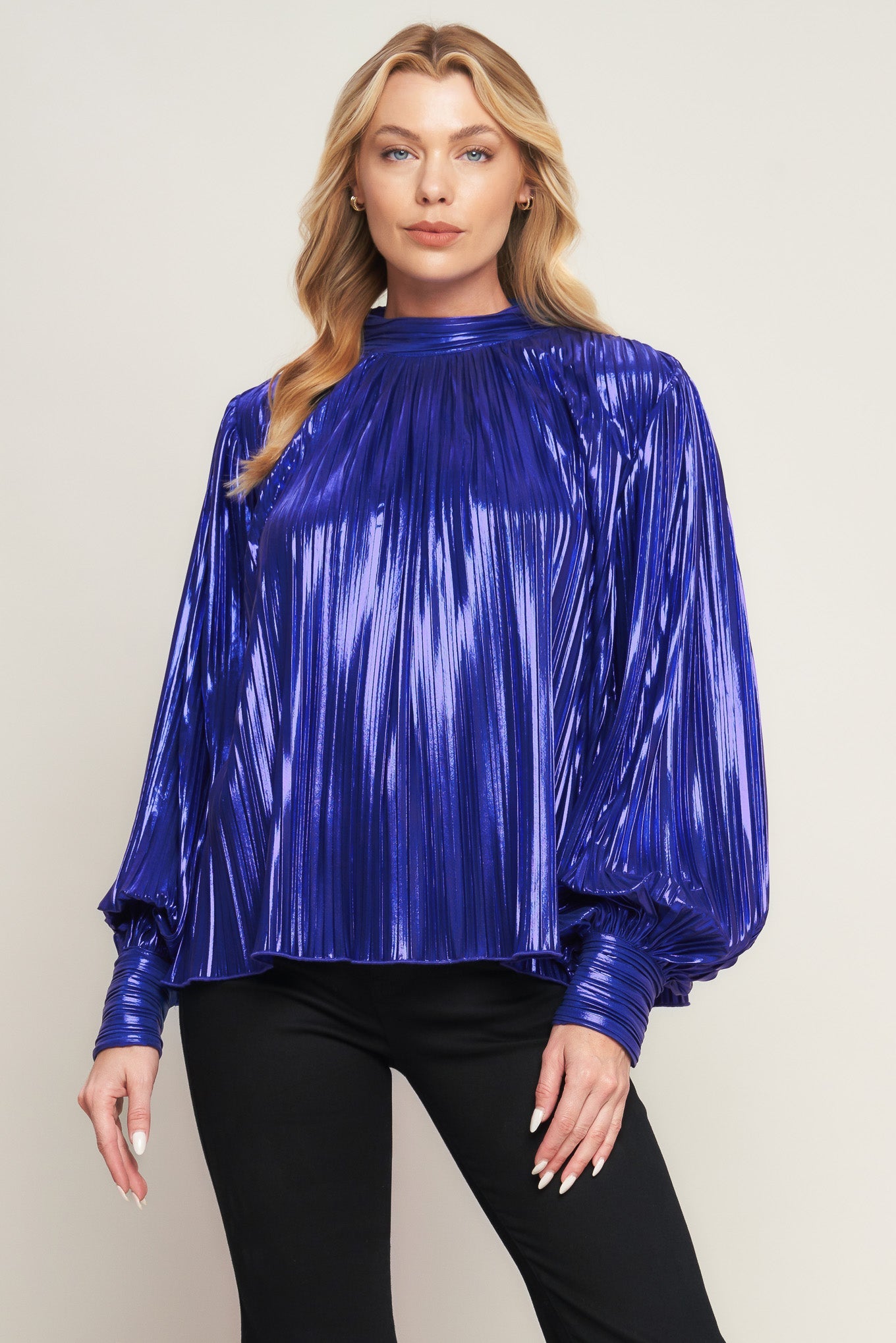 Pretty Companion Woven Foiled Top