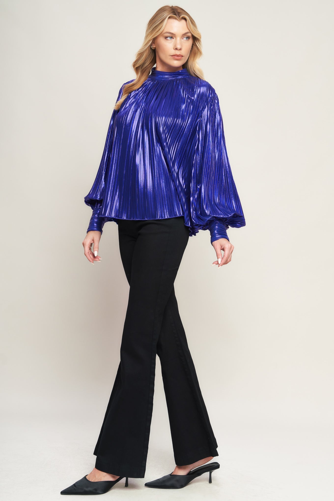 Pretty Companion Woven Foiled Top