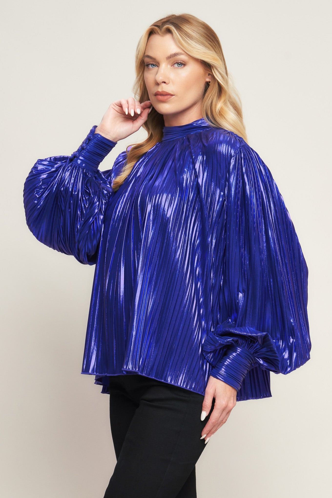 Pretty Companion Woven Foiled Top