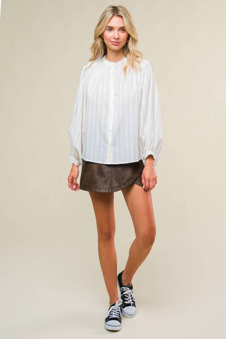 Clean Aesthetic Woven Top
