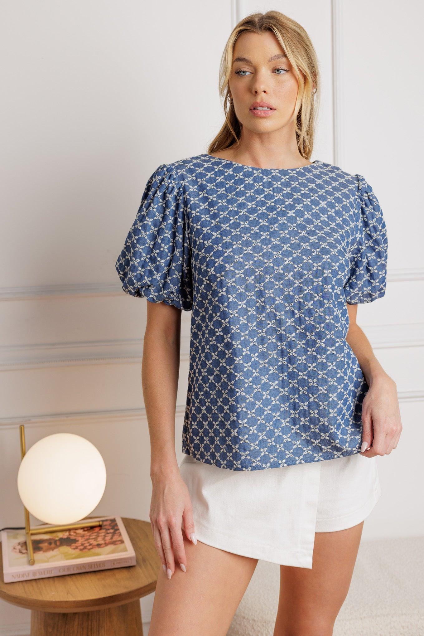 Ripples Of Time Woven Top