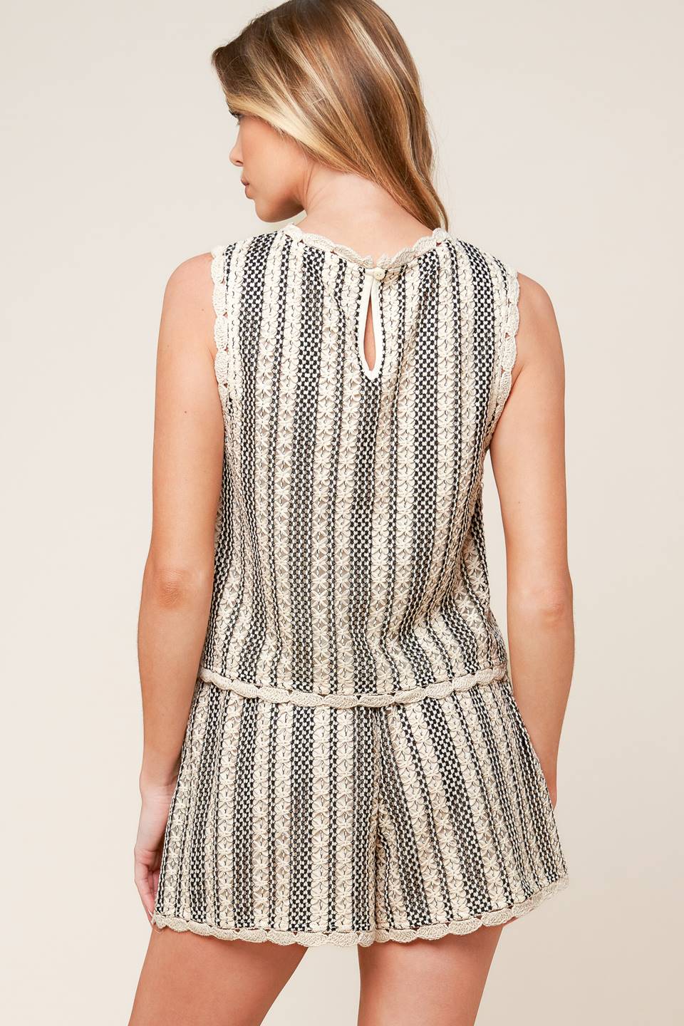 All In Due Time Crochet Lace Top And Shorts Set