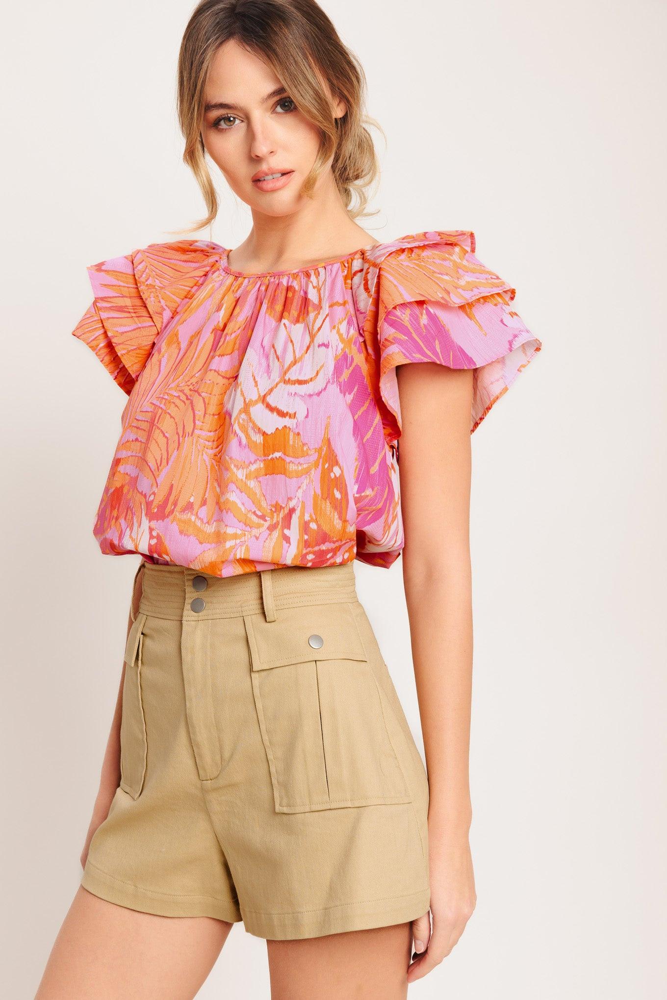 Evening Glow Pink Woven Top | Includes Plus Size