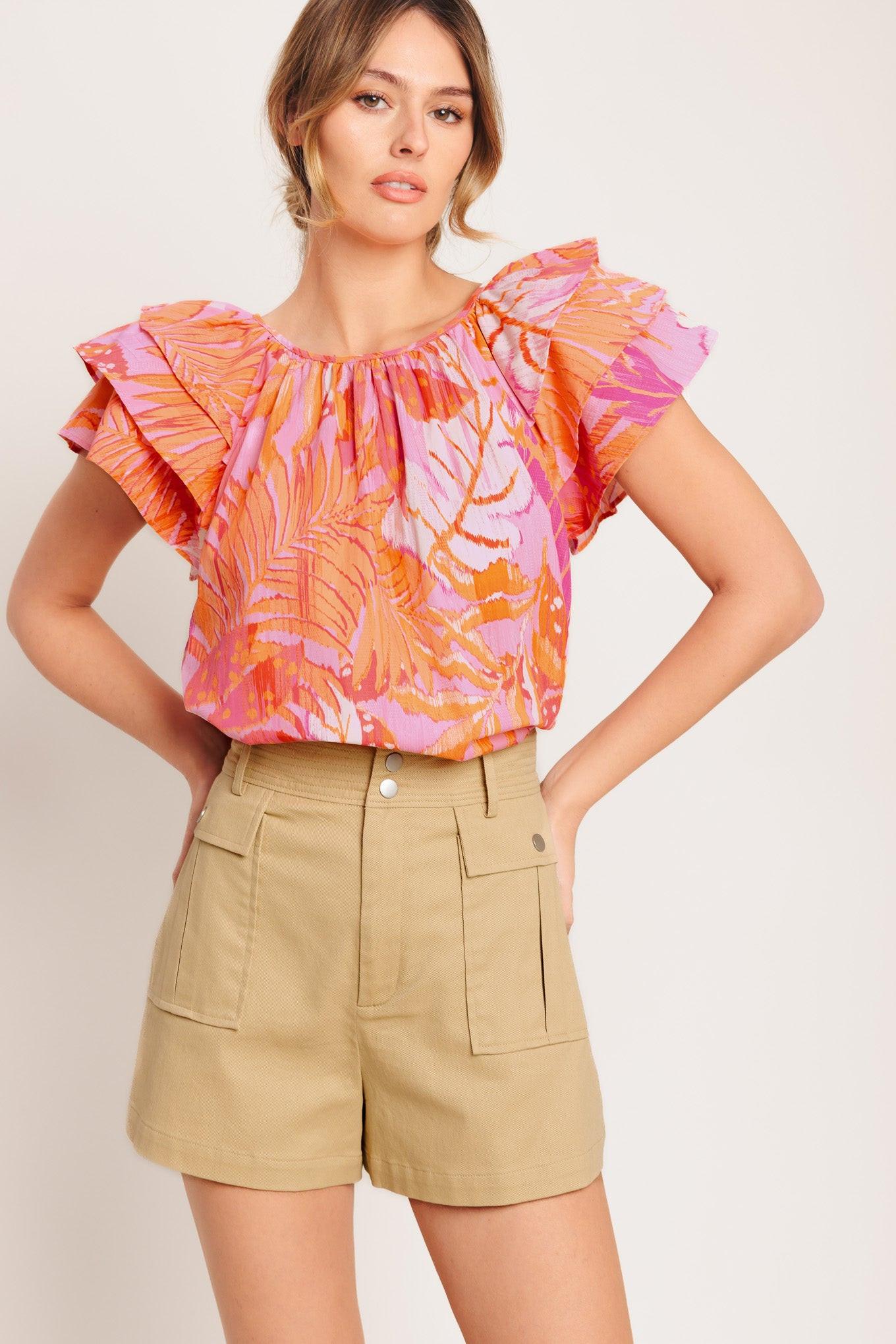 Evening Glow Pink Woven Top | Includes Plus Size