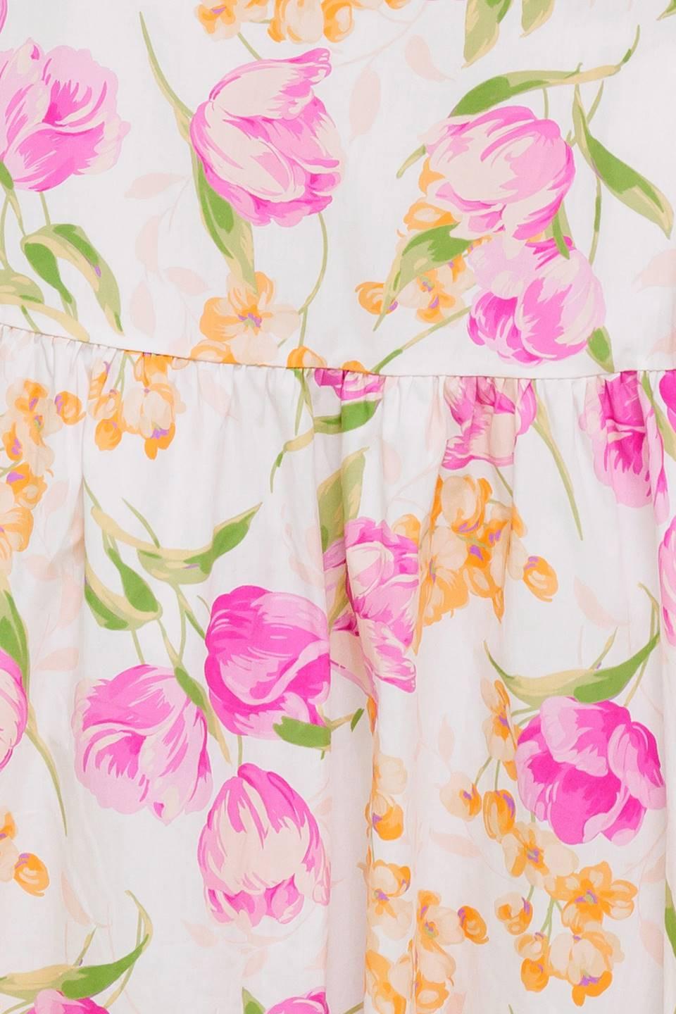 Botanical Bliss Woven Top And Skirt Set