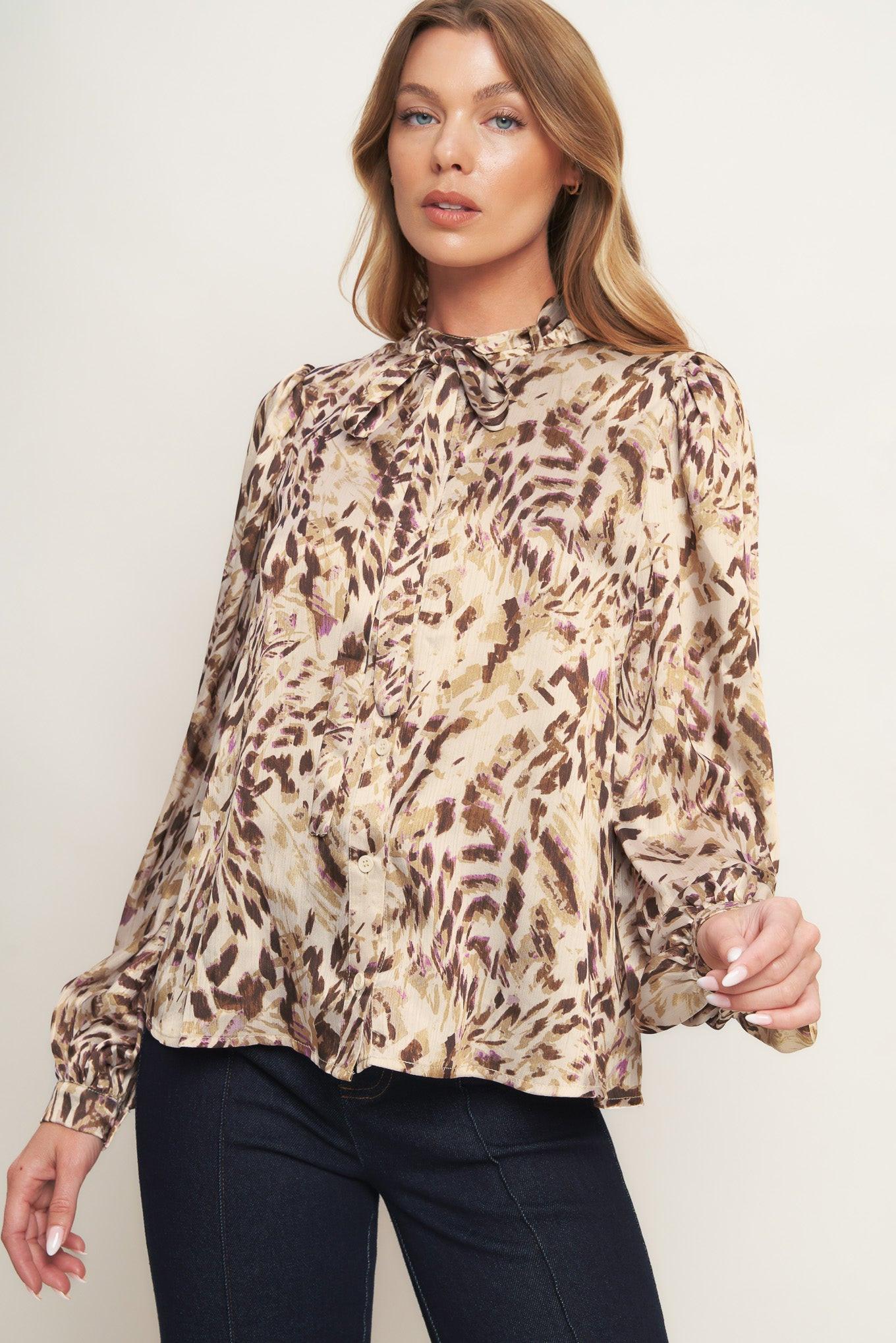 Wild Chic Cream Woven Top