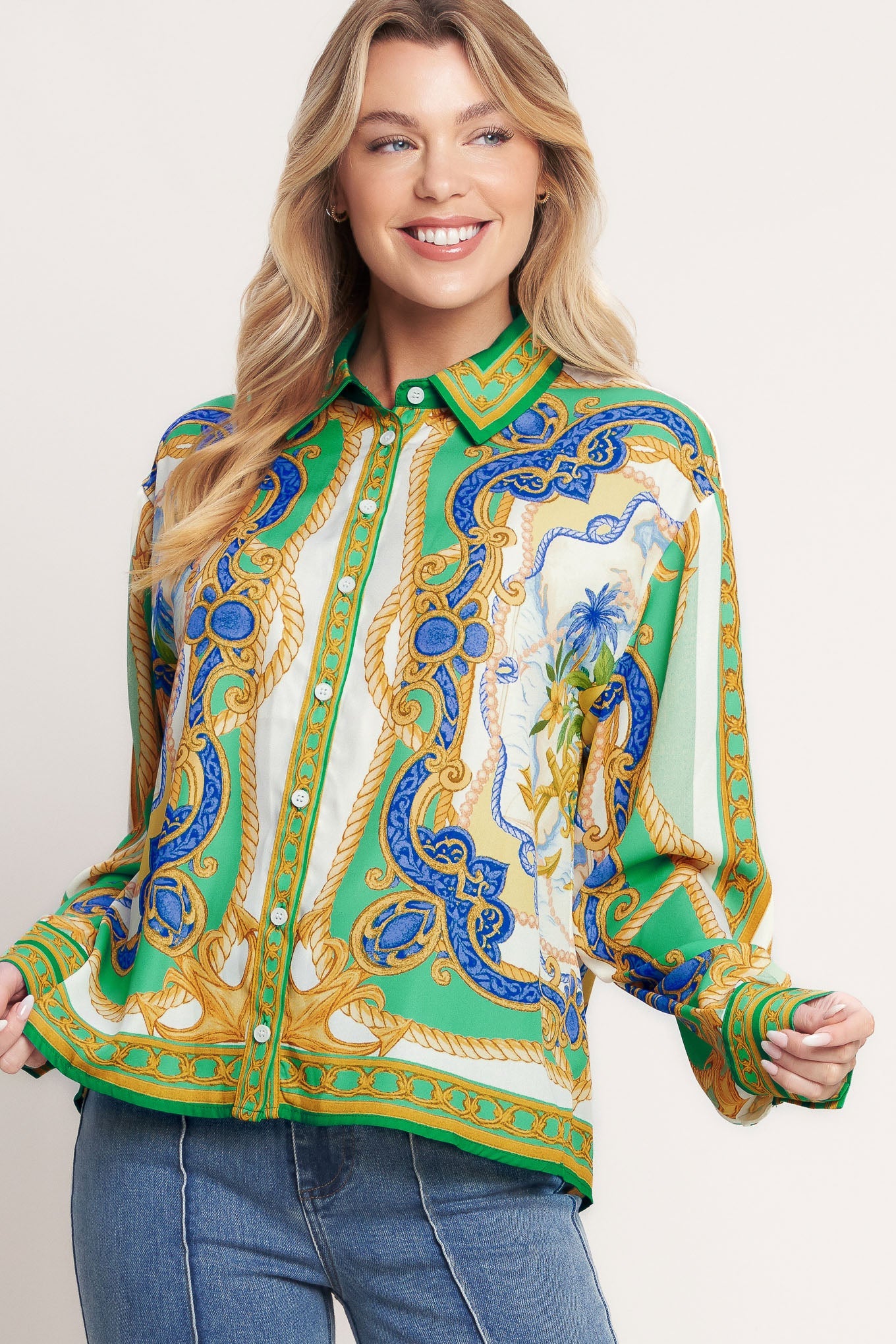 Vintage Heiress Woven Top