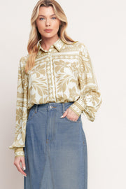 Palm Bazaar Woven Top