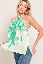 Palm Serene Woven Top