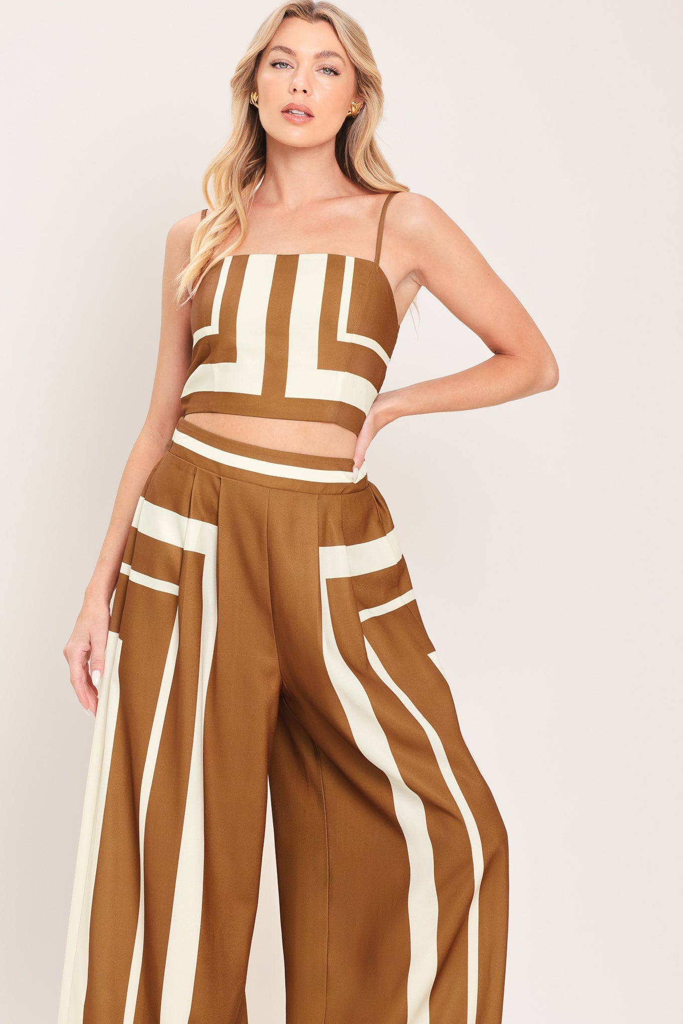 Luxe Coast Woven Top And Pant Set