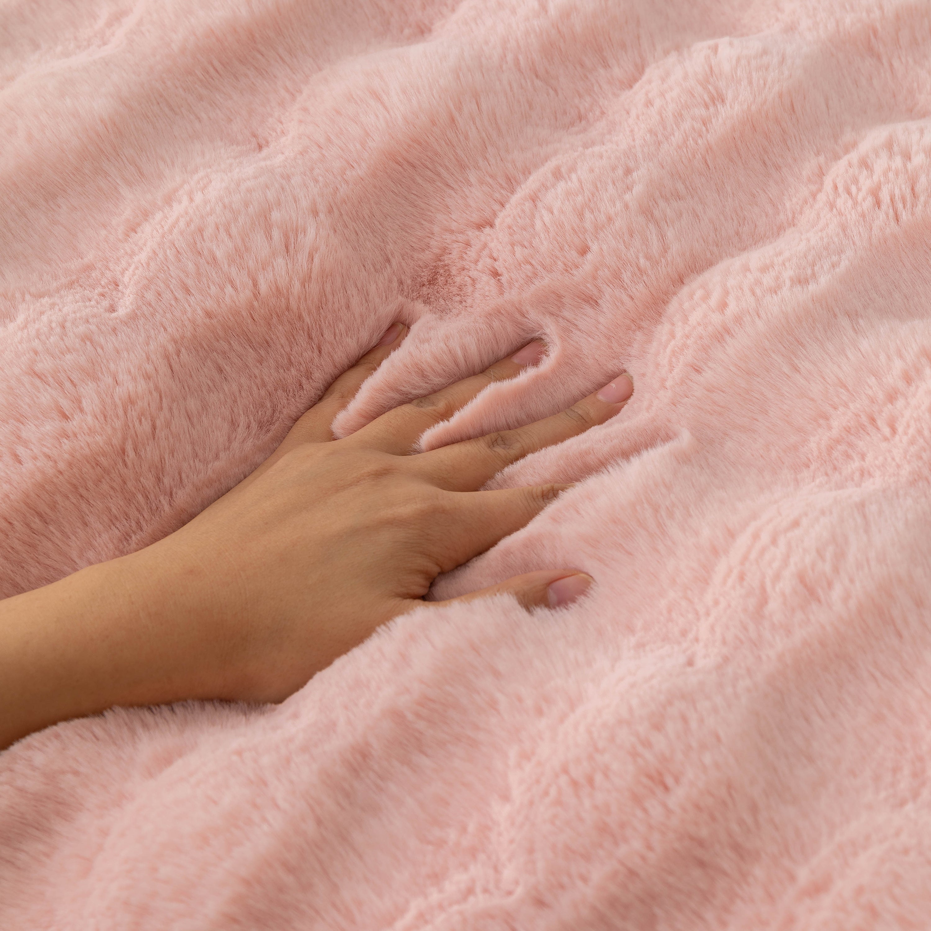 Thick Sofa Cushion Solid Color Faux Fur Fluffy Sofa Cushion Non-slip Couch Covers
