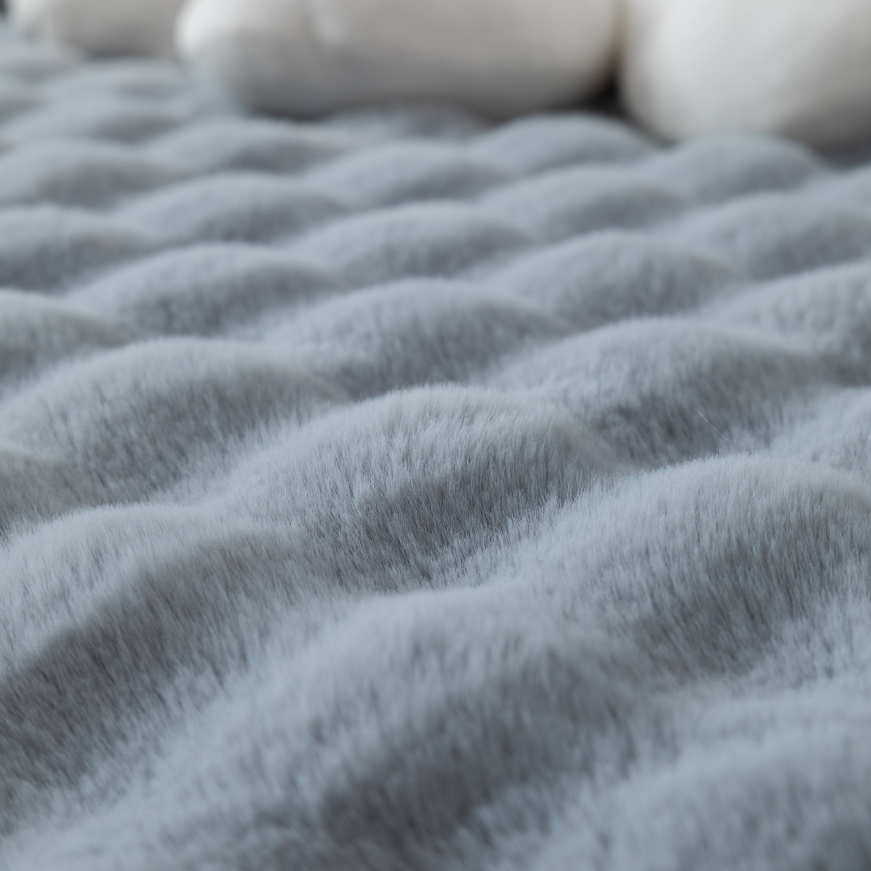 Thick Sofa Cushion Solid Color Faux Fur Fluffy Sofa Cushion Non-slip Couch Covers
