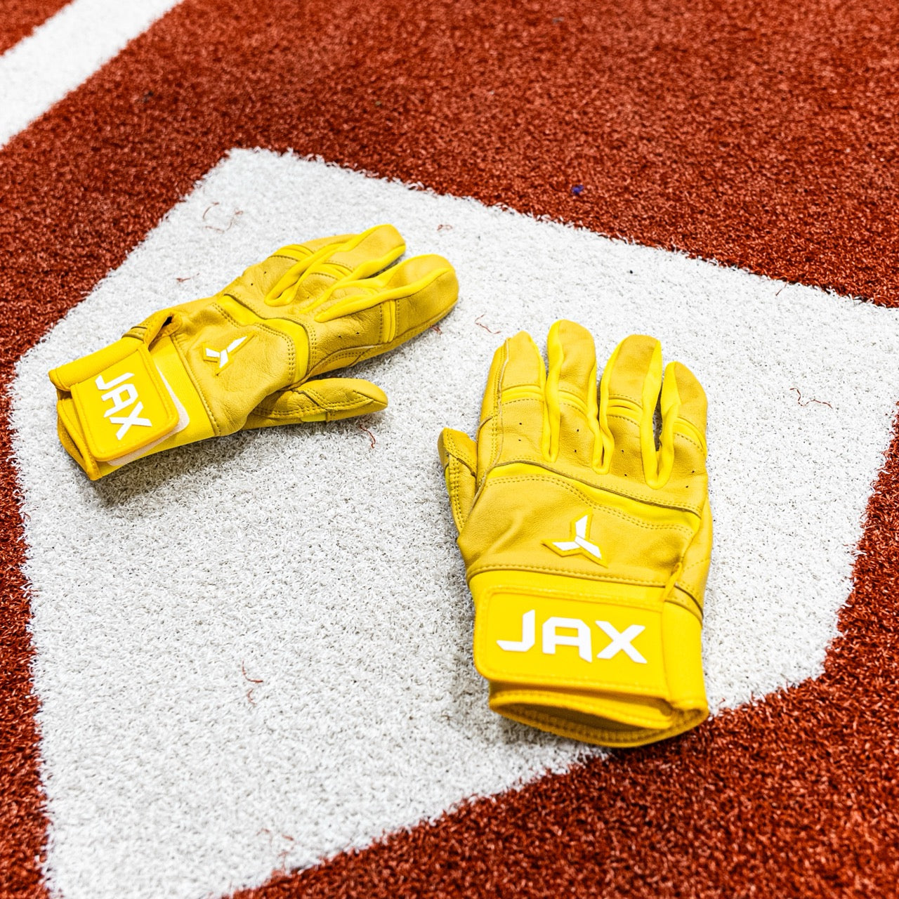 Standout Yellow Pro Cuff Batting Gloves