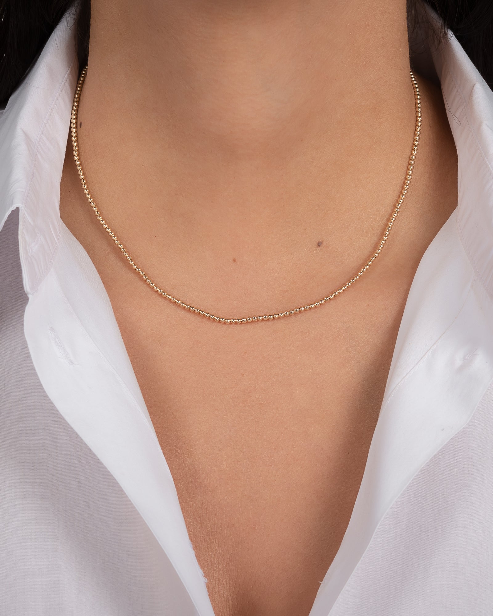 Zoe Lev 2mm Bead Necklace