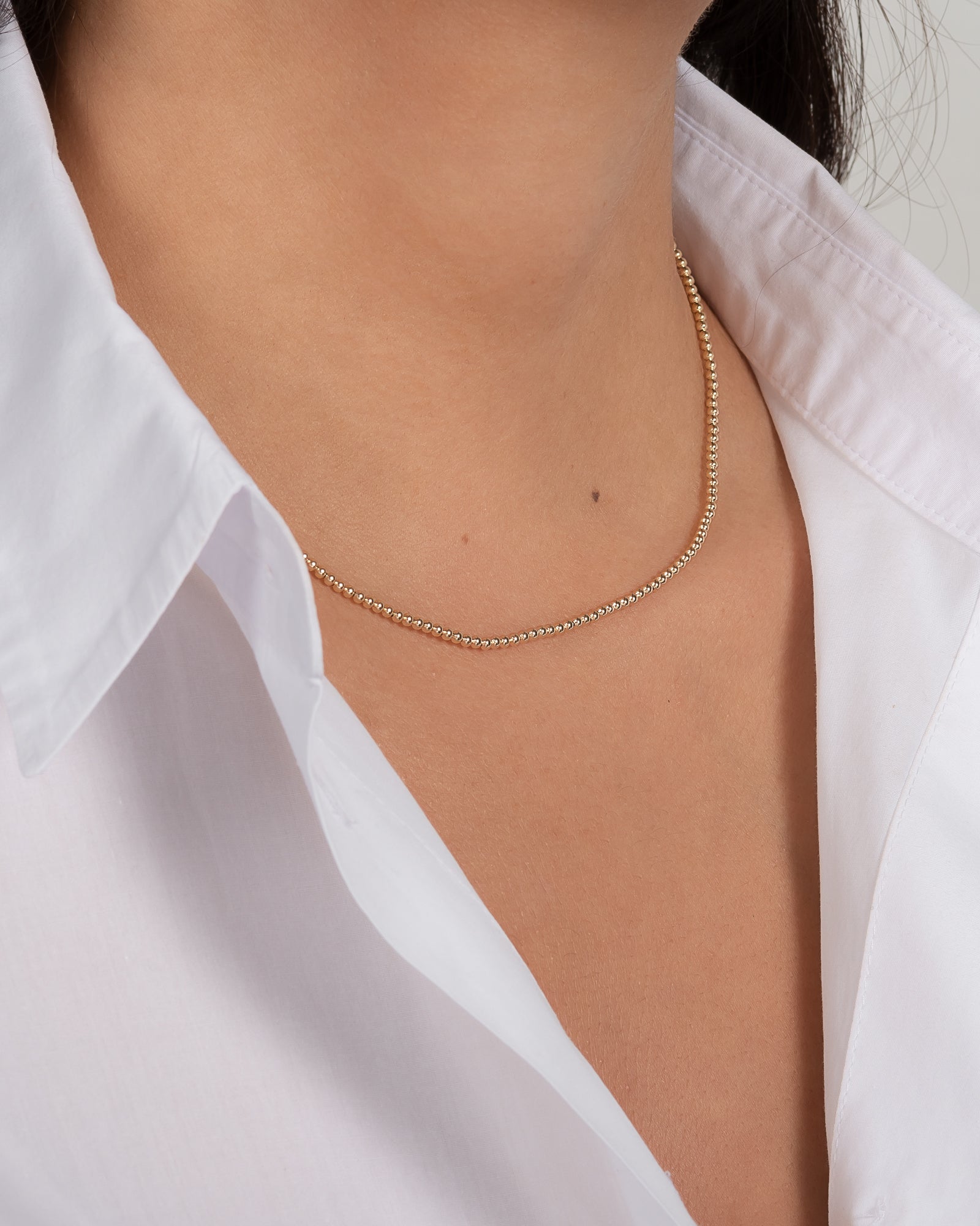 Zoe Lev 2mm Bead Necklace