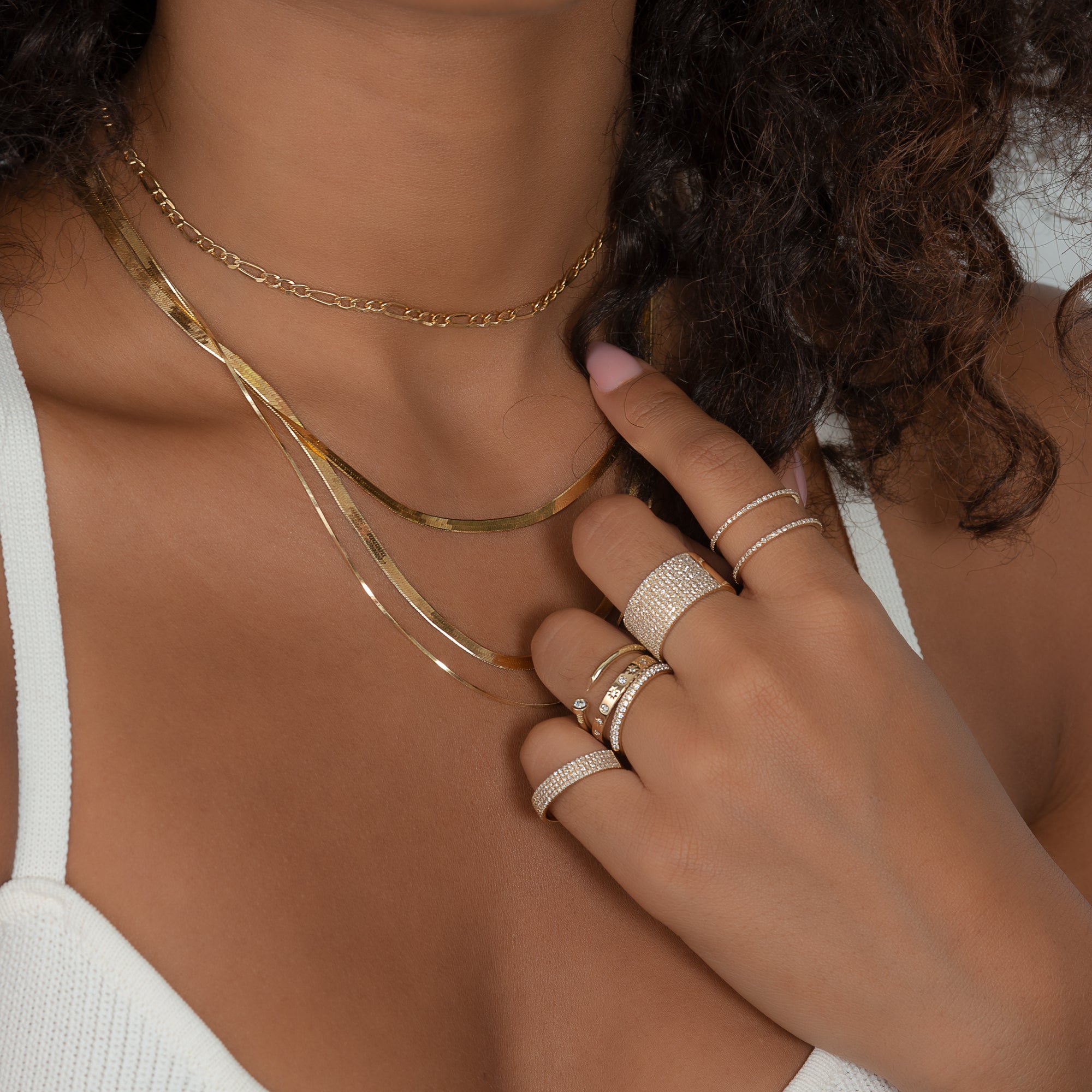 Zoe Lev Diamond Nail Cuff Ring