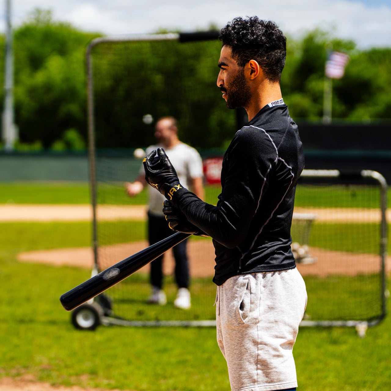 Pure Gold Strap Cuff Batting Gloves