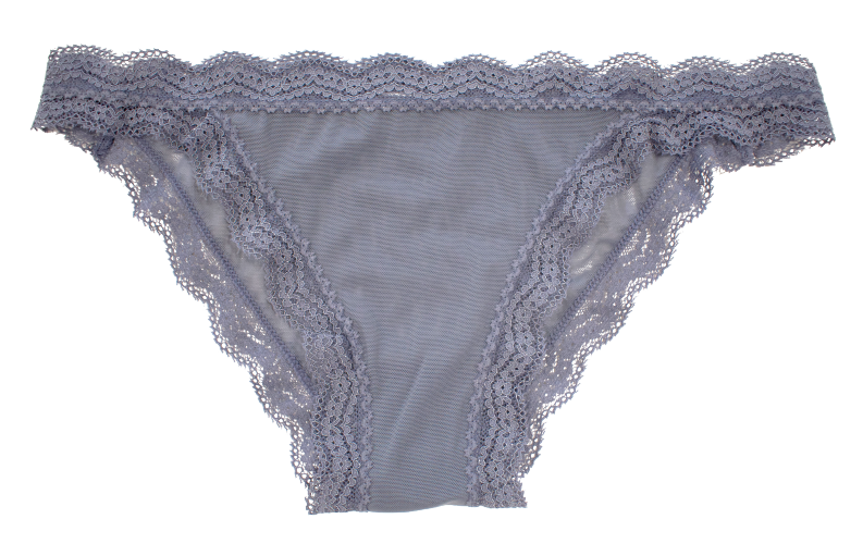 Mesh Bikini With Lace Trim At The Waist And Leg, Xs-2x