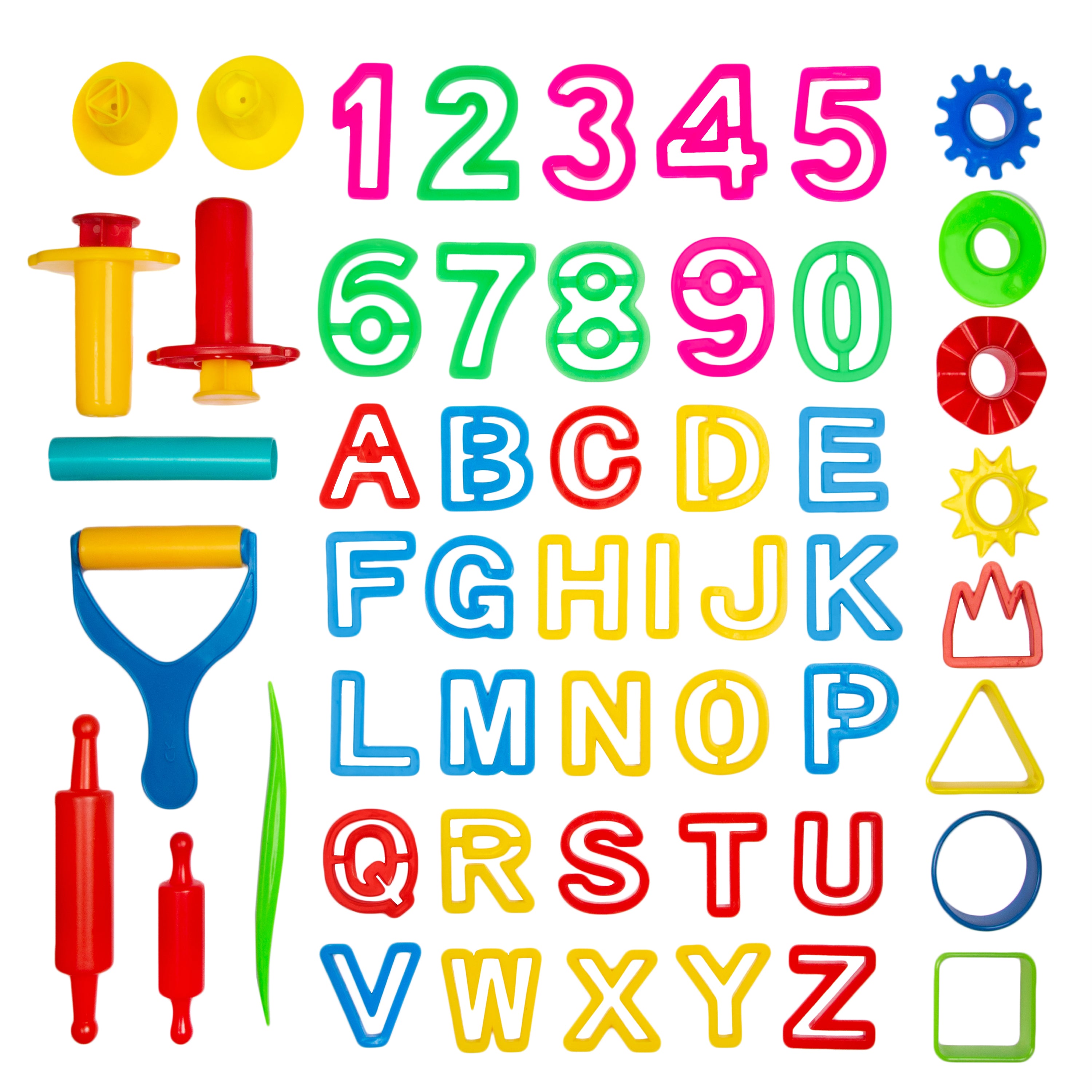 42-Piece Tools Party Pack with Letters and Numbers