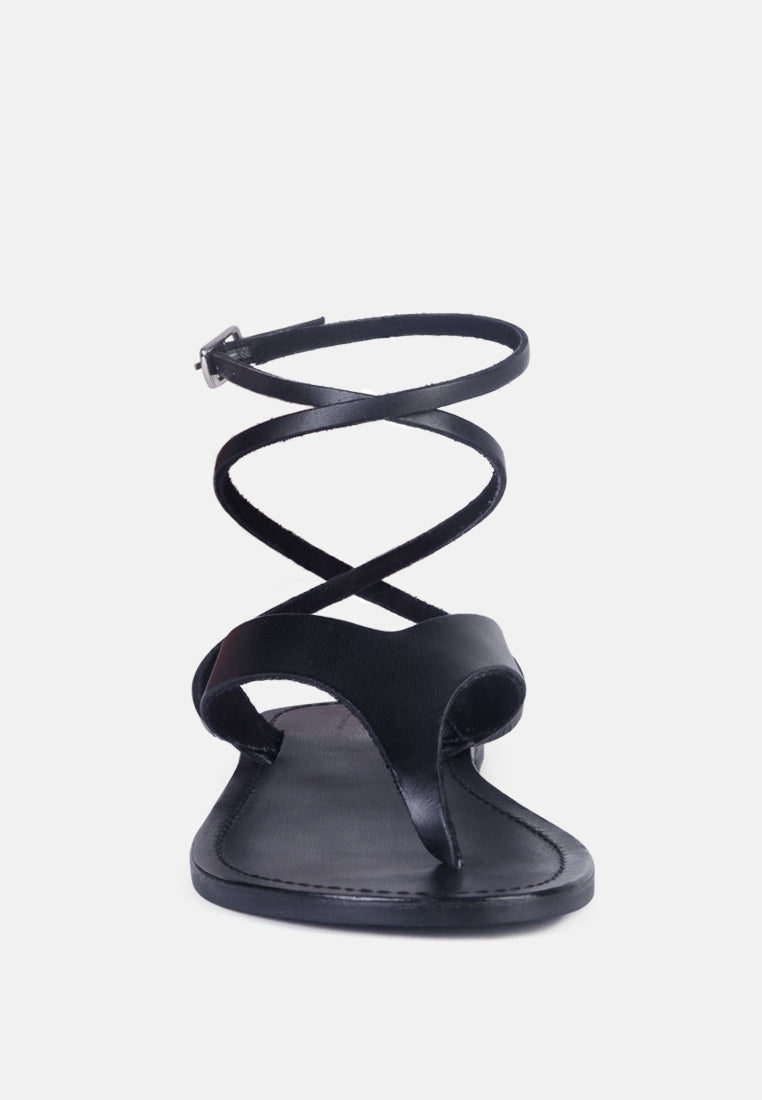 Wrap-Up Tie Around Flat Sandals