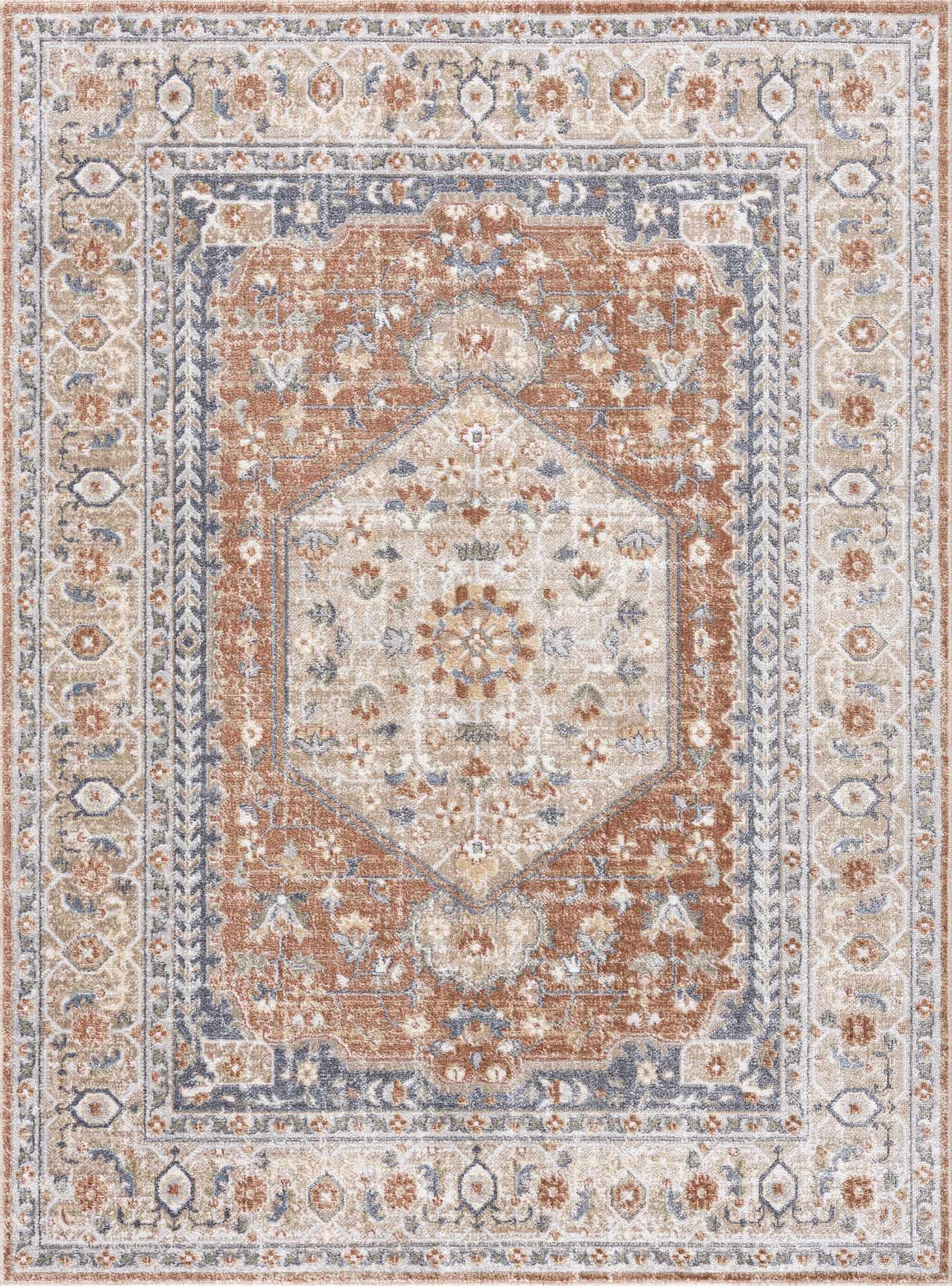 Gael Rust Boutique Washable Rug