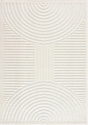 Deron White Washable 3d Rug