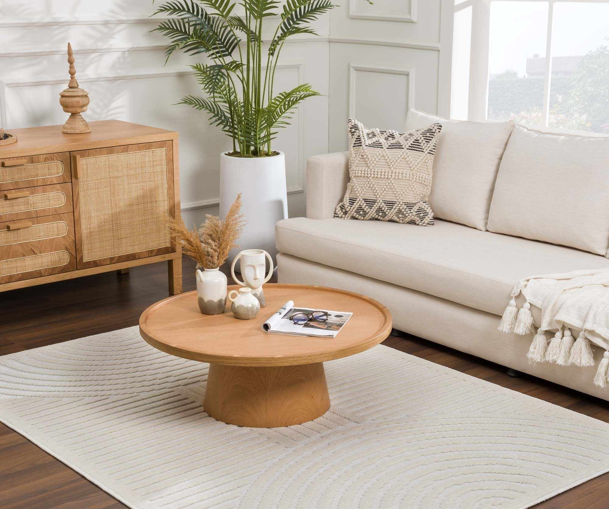 Deron White Washable 3d Rug