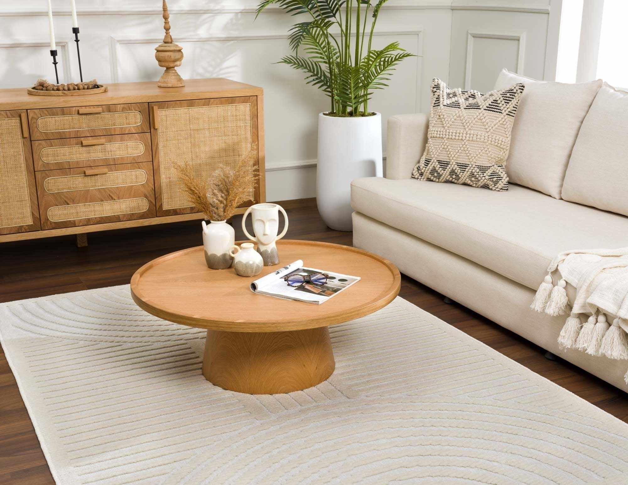 Deron White Washable 3d Rug