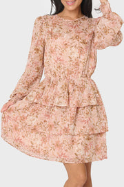 Sparkle Chiffon Tiered Dress