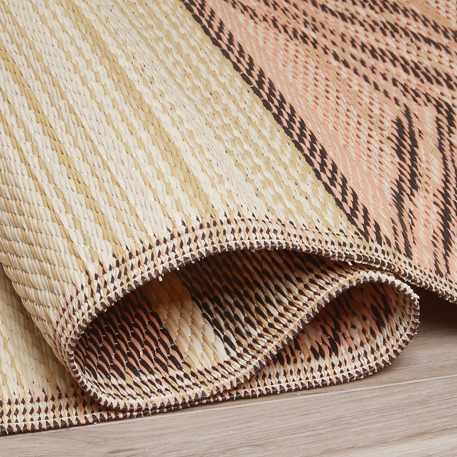 Lagos - Sand & Coral Boho Outdoor Rug For Patio Final Sale