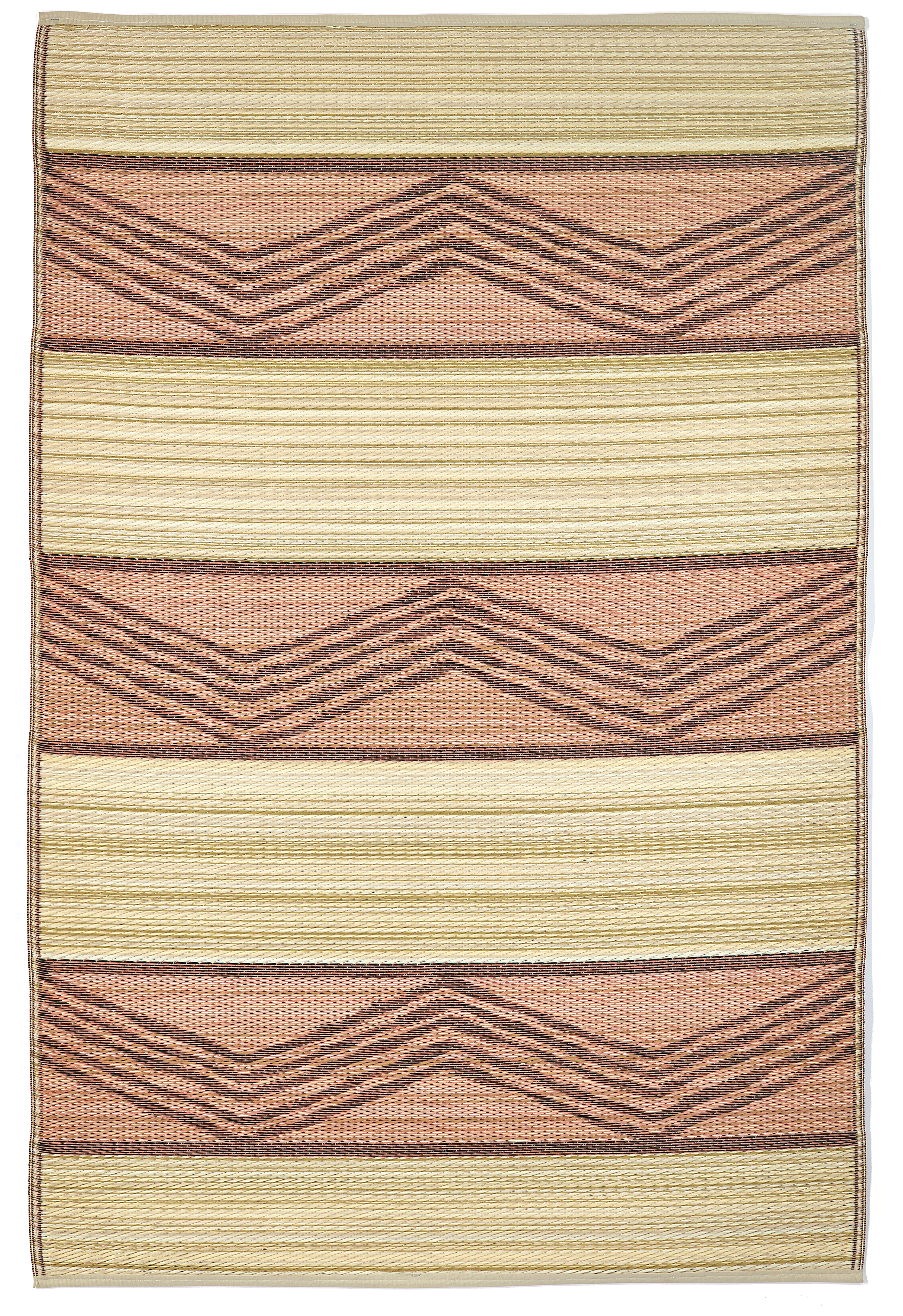 Lagos - Sand & Coral Boho Outdoor Rug For Patio Final Sale