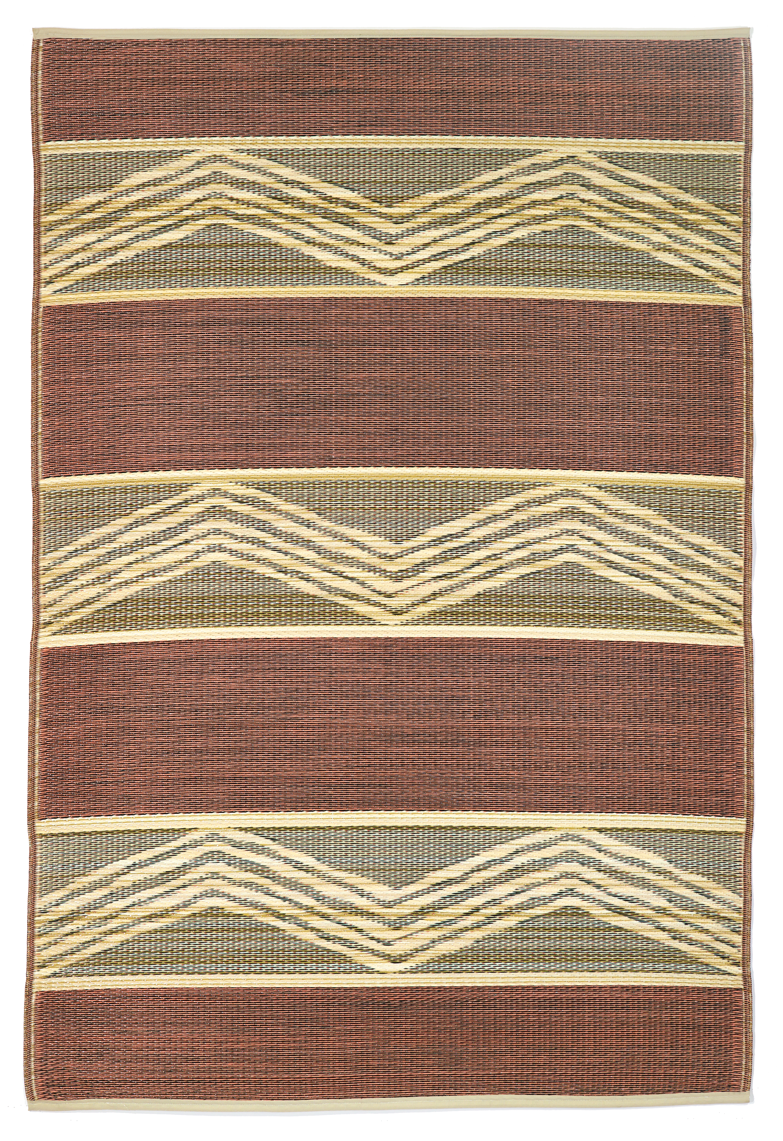 Lagos - Sand & Coral Boho Outdoor Rug For Patio Final Sale
