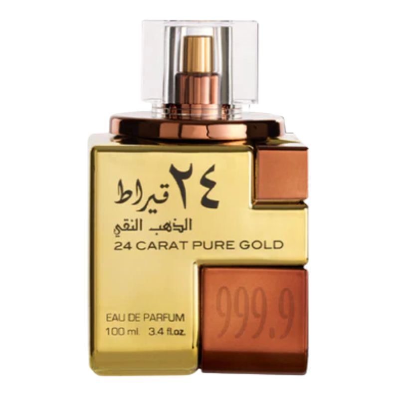 Lattafa 24 Carat Pure Gold Eau De Parfum, 100 Ml / 3.4 Oz, Oriental Woody Fragrance For Men & Women
