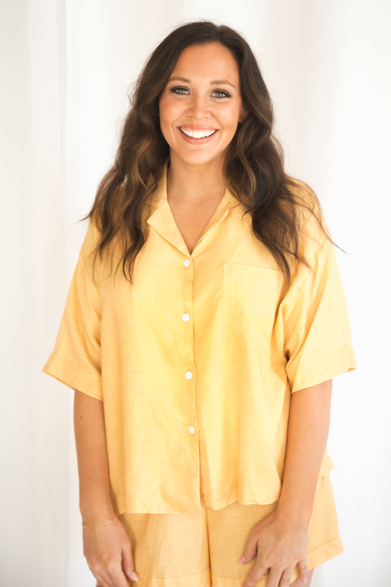 Lemon Linen Matching Set | Includes Plus Size